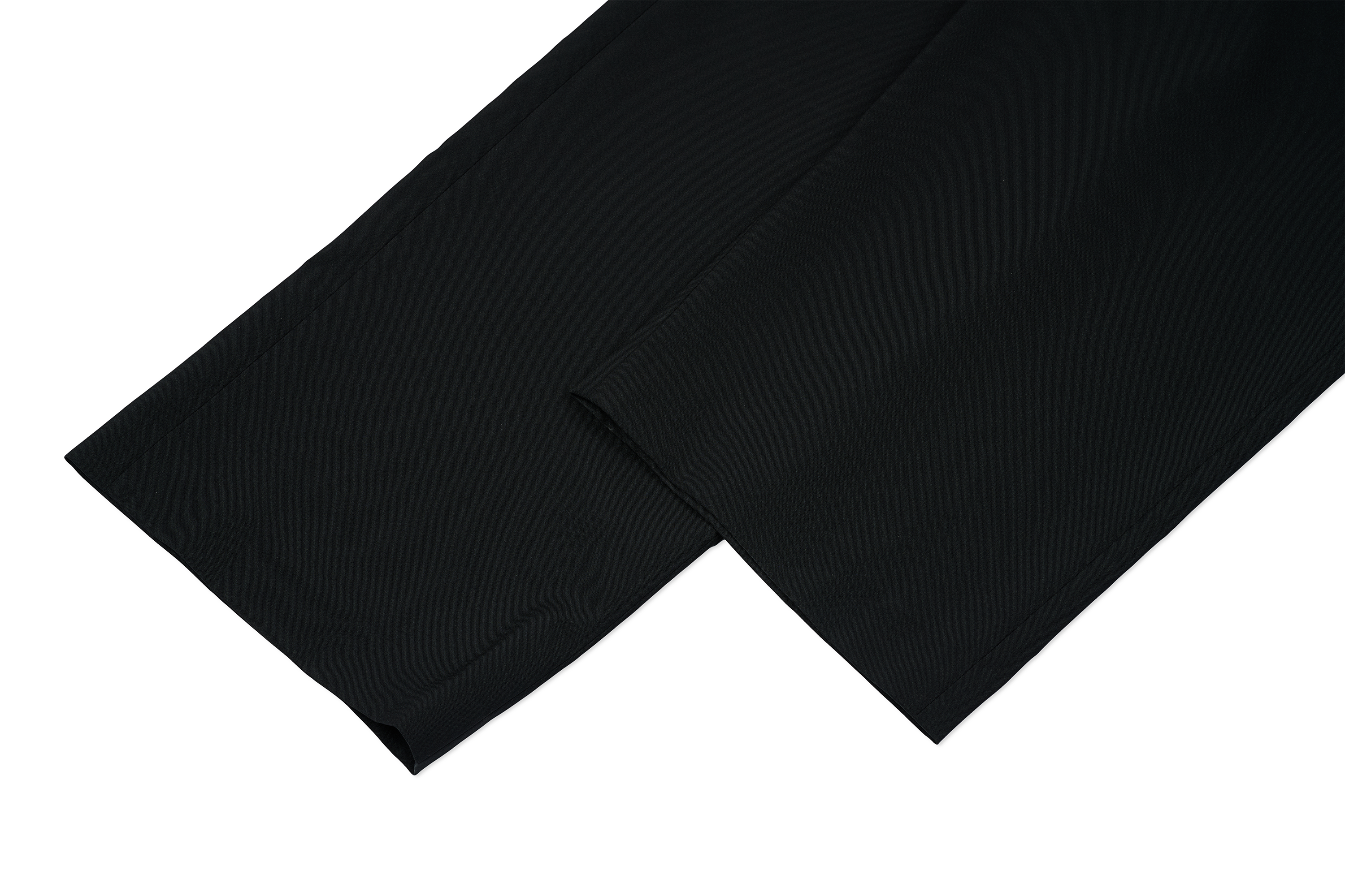 455EMBLE Asymmetric Waist Patch Wide-Leg Trousers