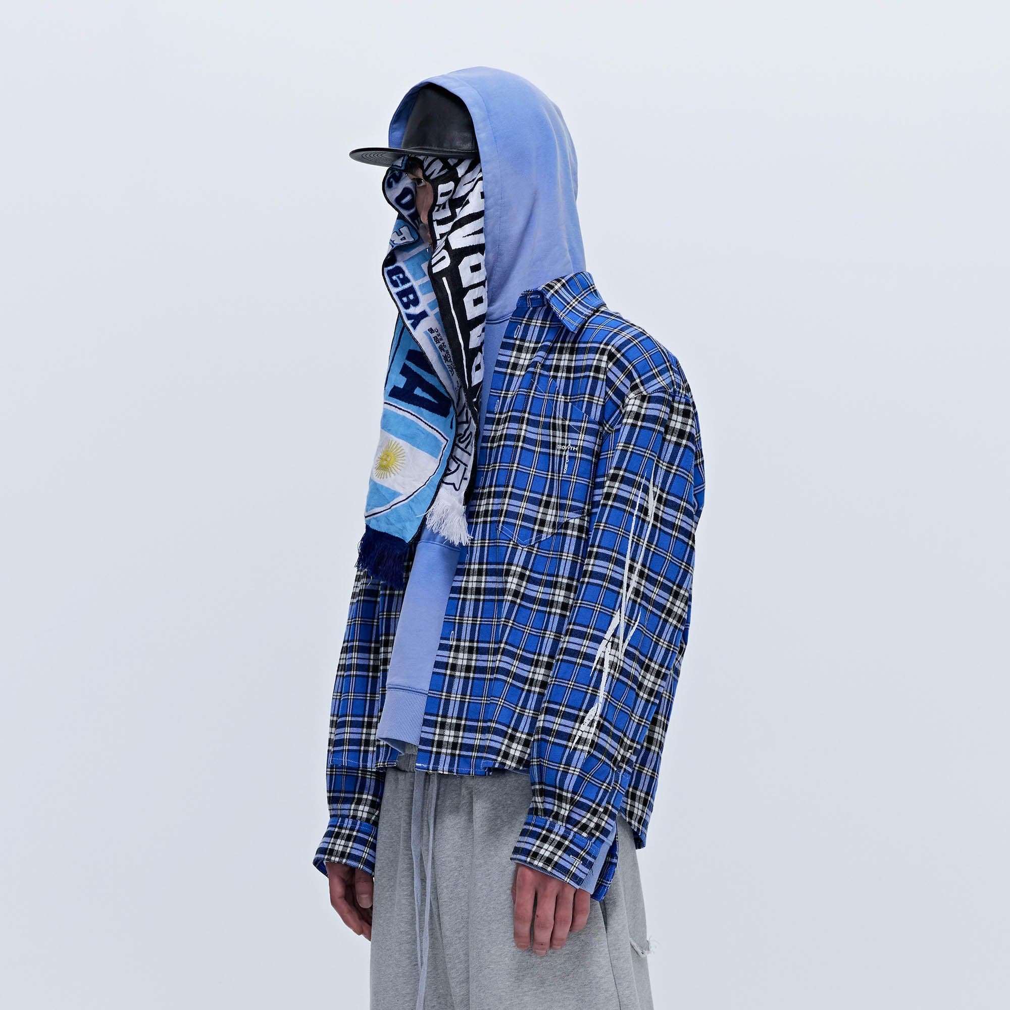 SAVAGEGROWTHWORLD No.5 Plaid Shirt, premium urban and streetwear designers apparel on PROJECTISR.com, SAVAGEGROWTHWORLD