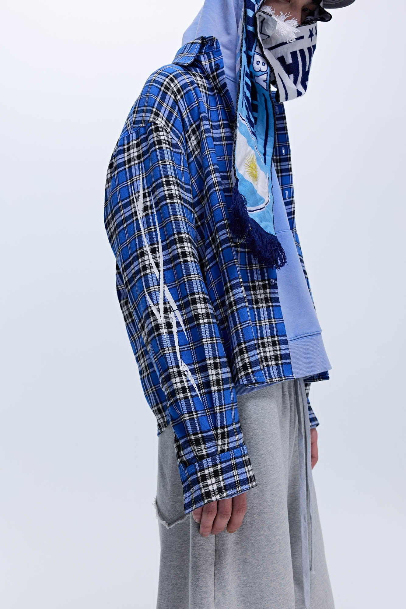 SAVAGEGROWTHWORLD No.5 Plaid Shirt, premium urban and streetwear designers apparel on PROJECTISR.com, SAVAGEGROWTHWORLD