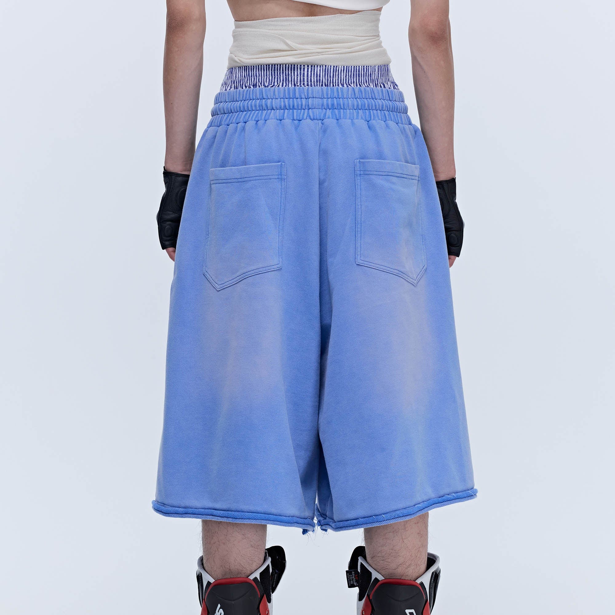 SAVAGEGROWTHWORLD Thorn Washed Drawstring Shorts, premium urban and streetwear designers apparel on PROJECTISR.com, SAVAGEGROWTHWORLD