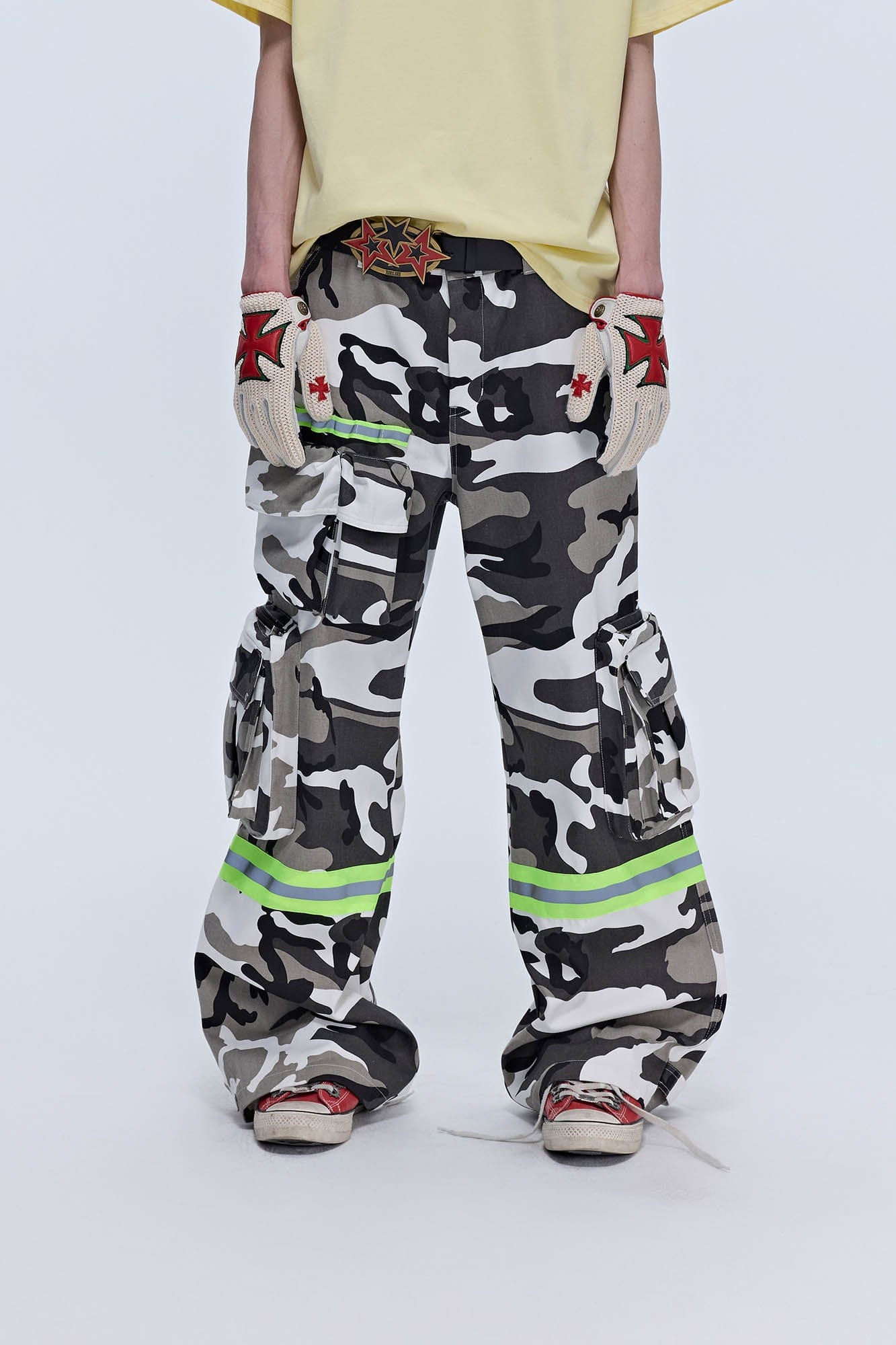 SAVAGEGROWTHWORLD Camo Reflective Multi-Pocket Cargo Pants, premium urban and streetwear designers apparel on PROJECTISR.com, SAVAGEGROWTHWORLD