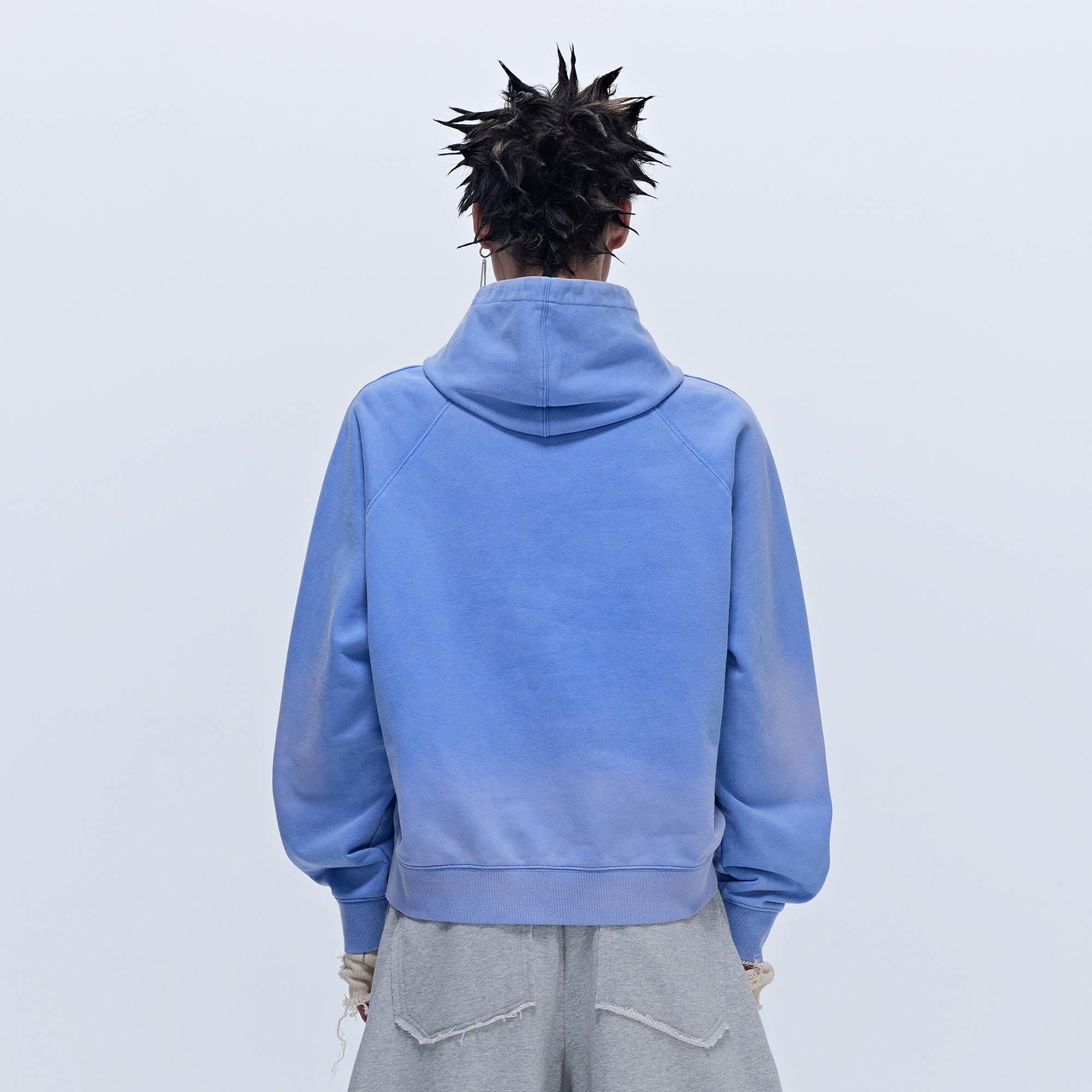 SAVAGEGROWTHWORLD Washed Badge Graphic Gradient Hoodie