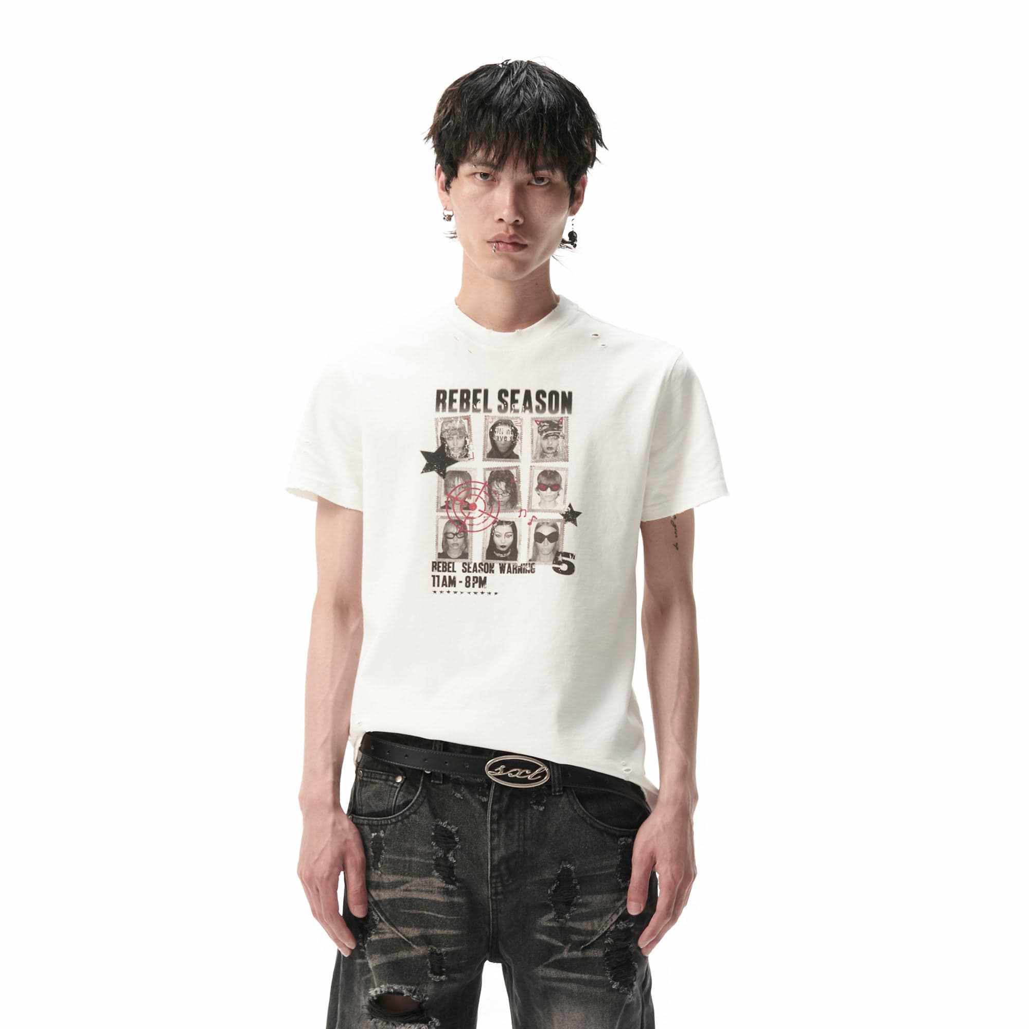 SAVAGEGROWTHWORLD Nine Grid Portraits Graphic T-Shirt, premium urban and streetwear designers apparel on PROJECTISR.com, SAVAGEGROWTHWORLD
