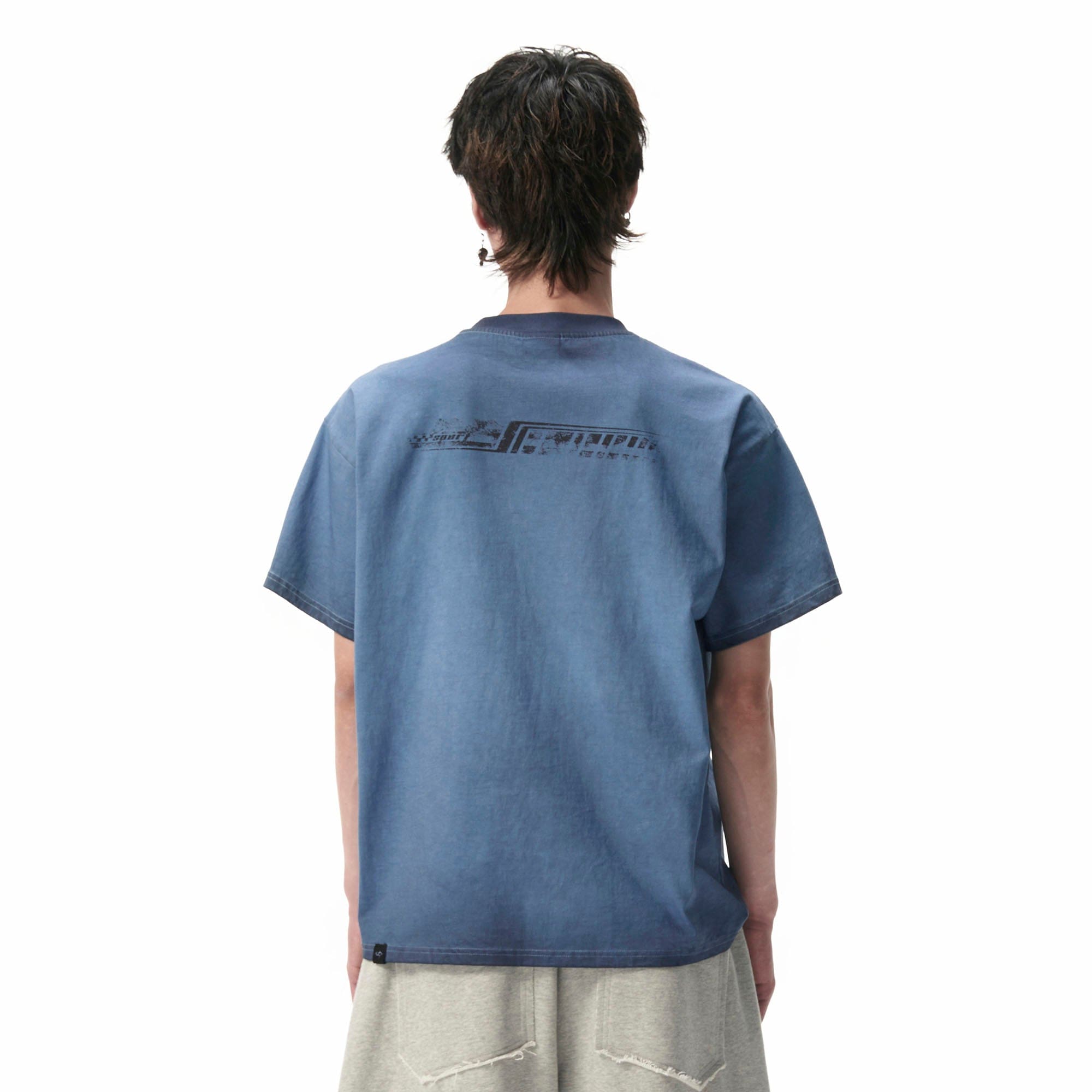 SAVAGEGROWTHWORLD Racer Graphic Faded Washed T-Shirt, premium urban and streetwear designers apparel on PROJECTISR.com, SAVAGEGROWTHWORLD