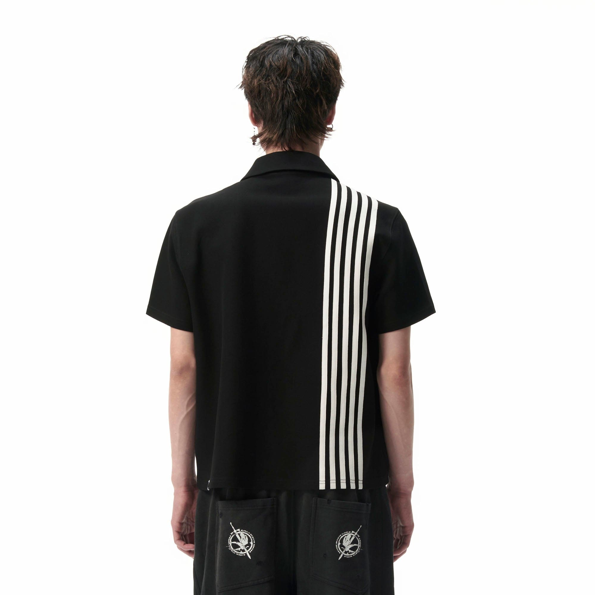 SAVAGEGROWTHWORLD No Wasted Potential Stripe-Back Polo T-Shirt, premium urban and streetwear designers apparel on PROJECTISR.com, SAVAGEGROWTHWORLD