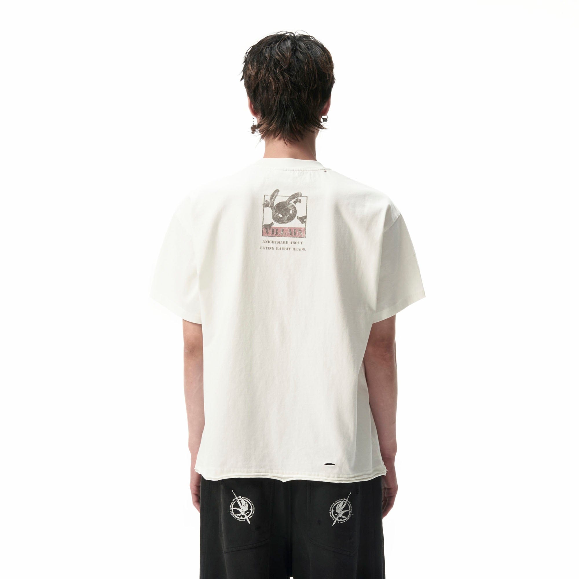 SAVAGEGROWTHWORLD Grunge Rabbit Graphic Distressed T-Shirt, premium urban and streetwear designers apparel on PROJECTISR.com, SAVAGEGROWTHWORLD