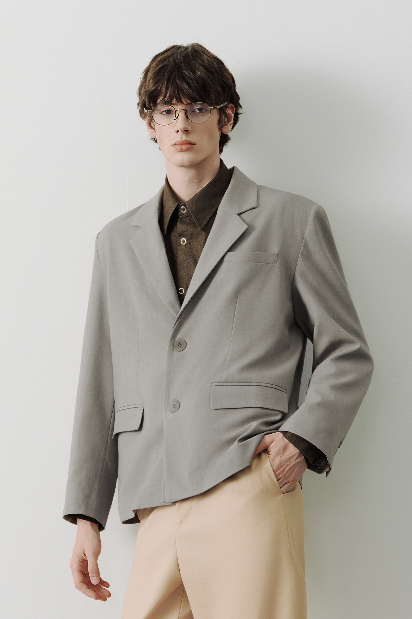 SAME FLOW Classic V-Neck Tailored Blazer