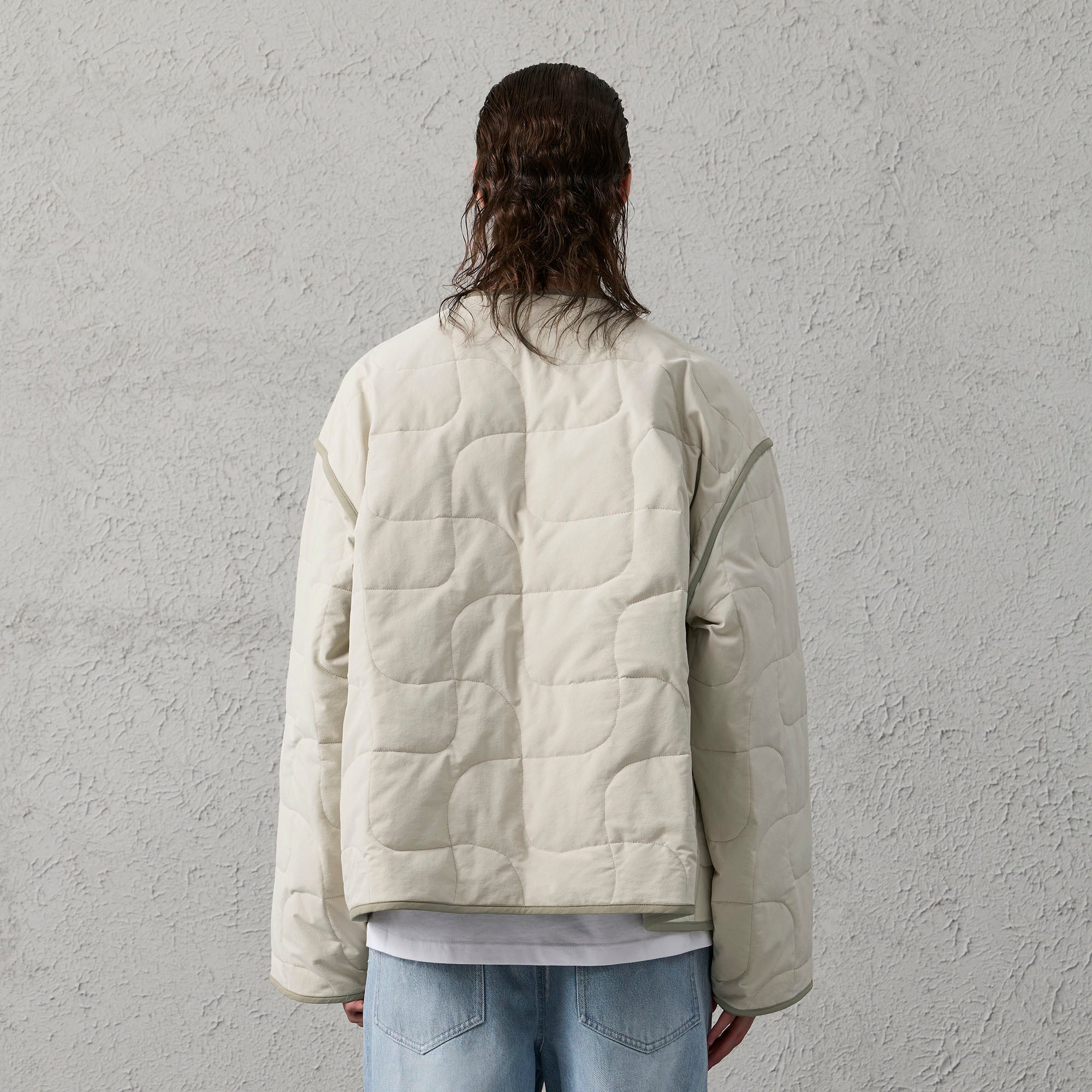 ORGANIC EMOTION Quilted Snap-Front Down Jacket
