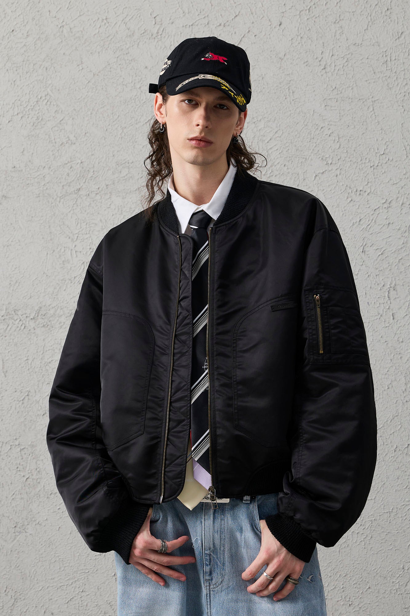 ORGANIC EMOTION Water-Repellent MA-1 Bomber Jacket