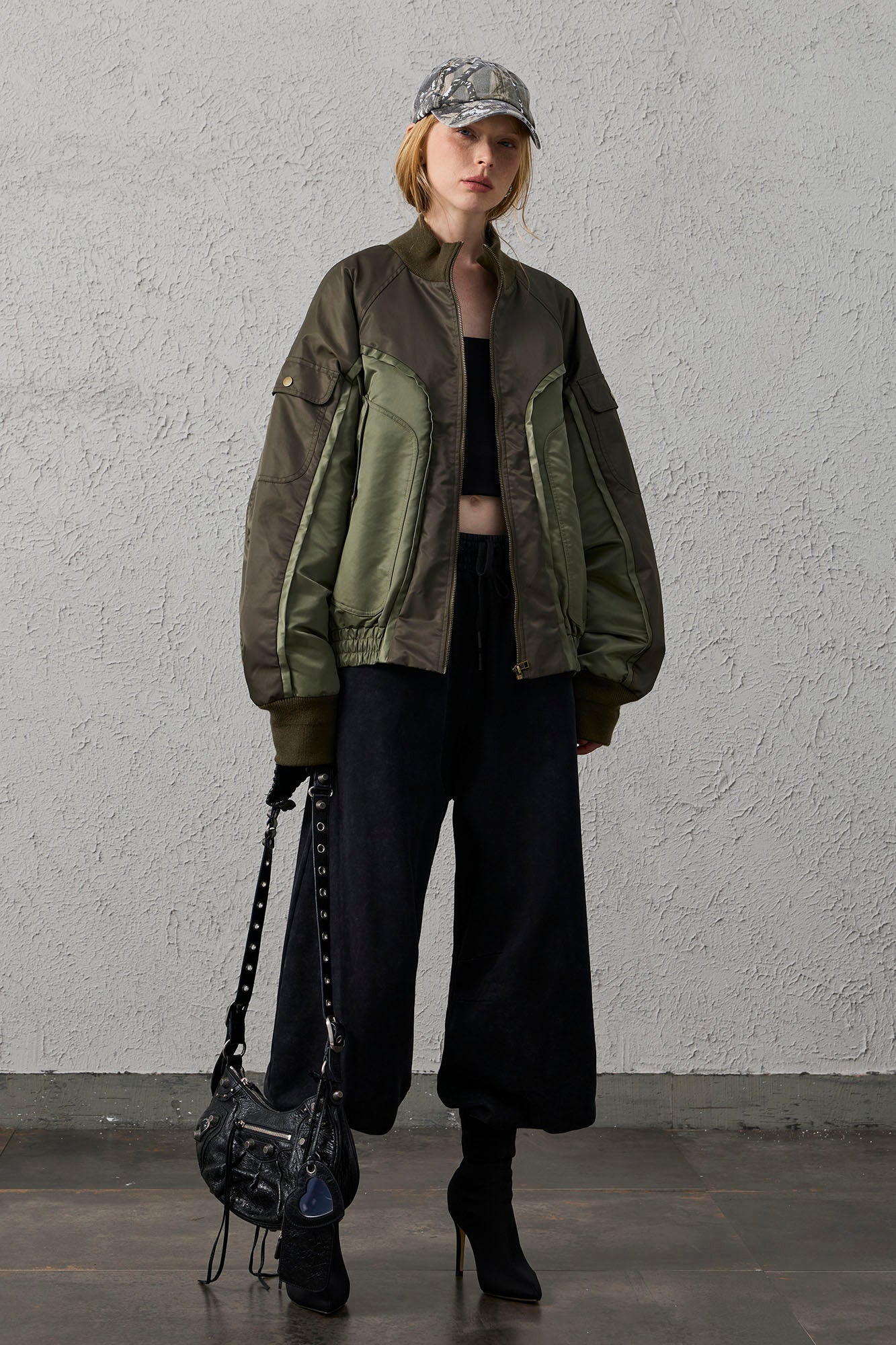 ORGANIC EMOTION Deconstructed MA-1 Down Bomber Jacket