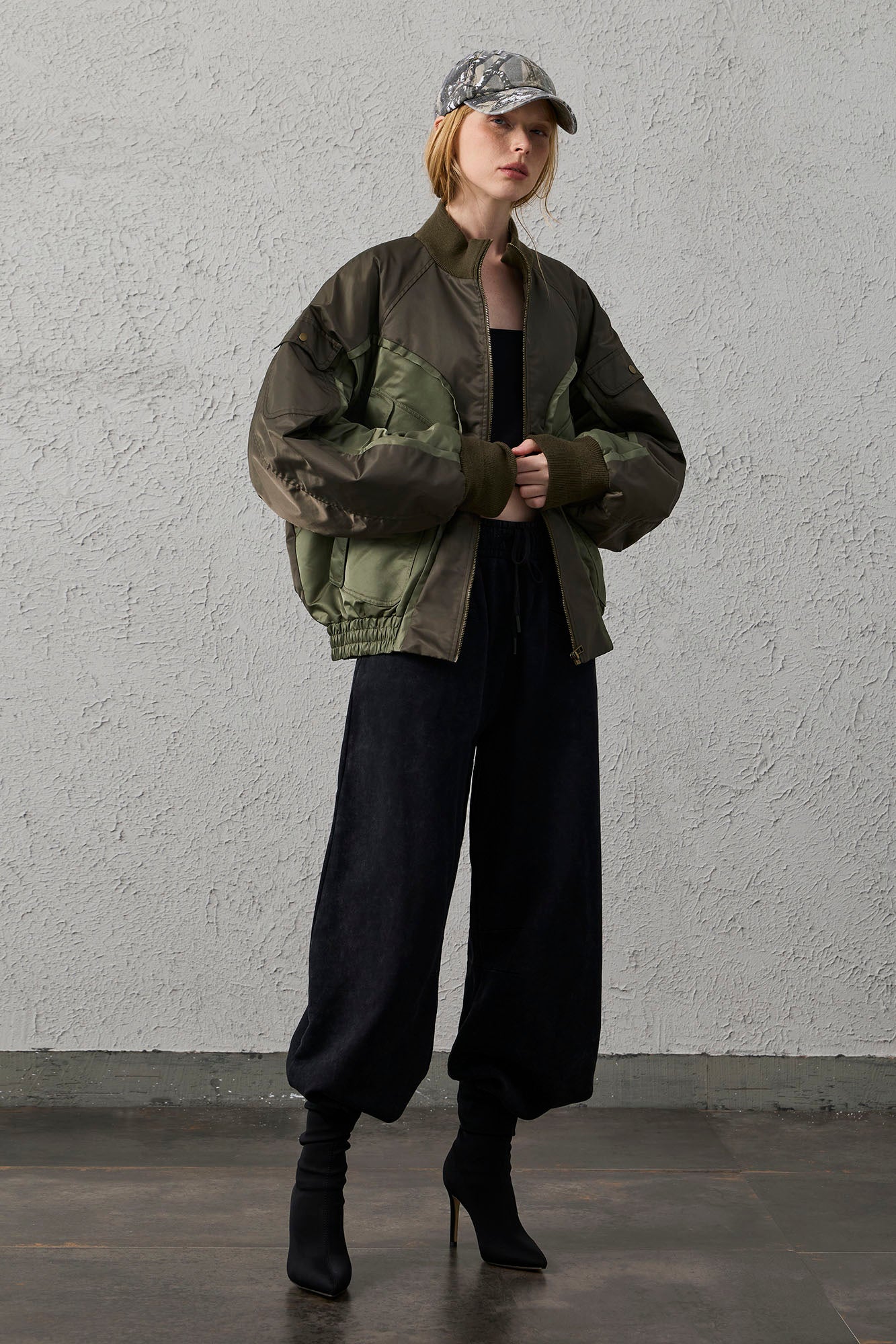 ORGANIC EMOTION Deconstructed MA-1 Down Bomber Jacket