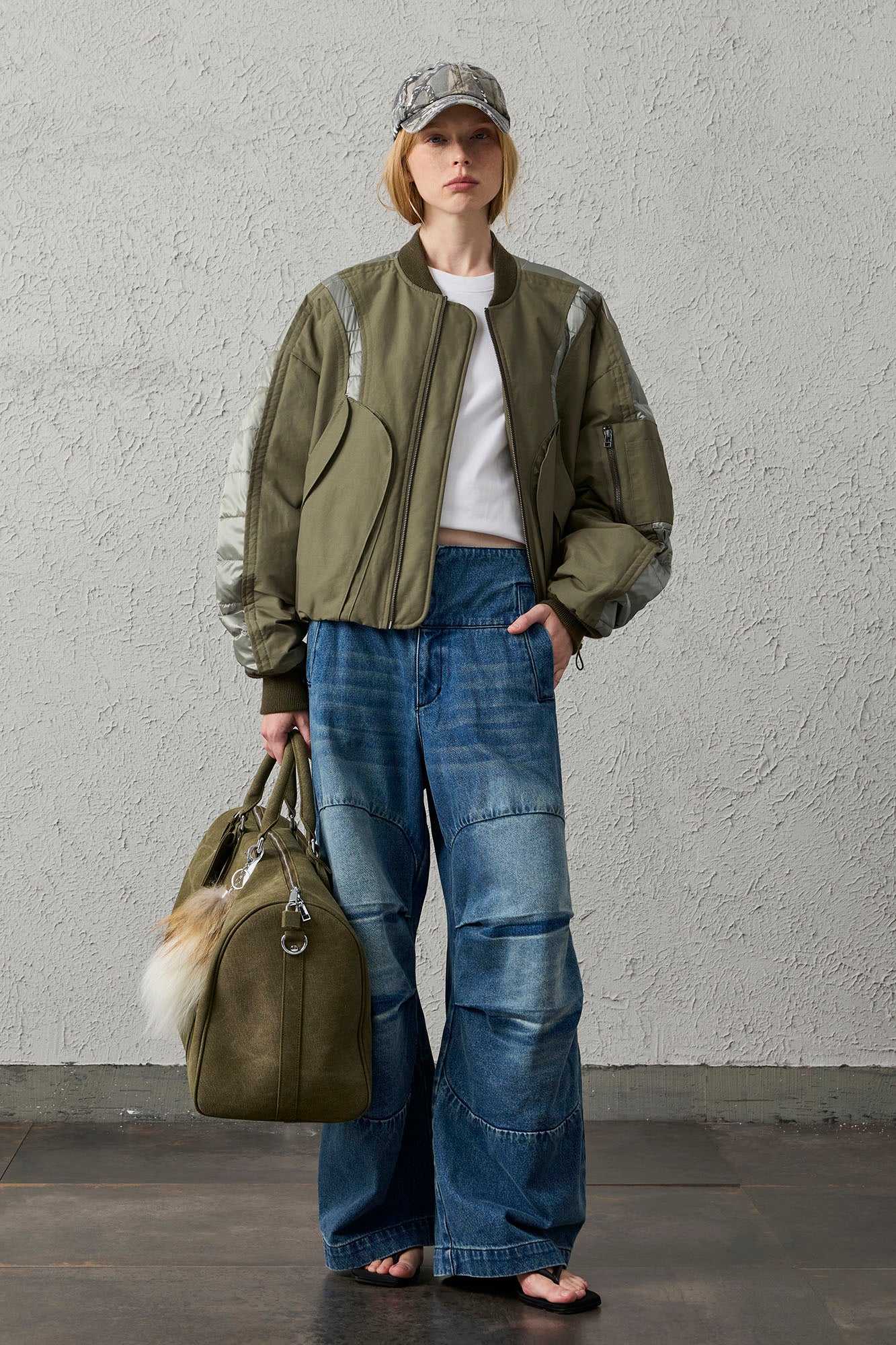 ORGANIC EMOTION Waterproof MA-1 Down Bomber Jacket
