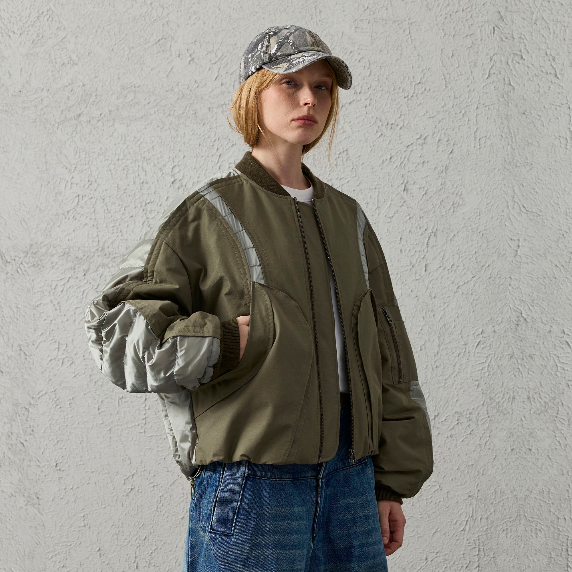 ORGANIC EMOTION Waterproof MA-1 Down Bomber Jacket