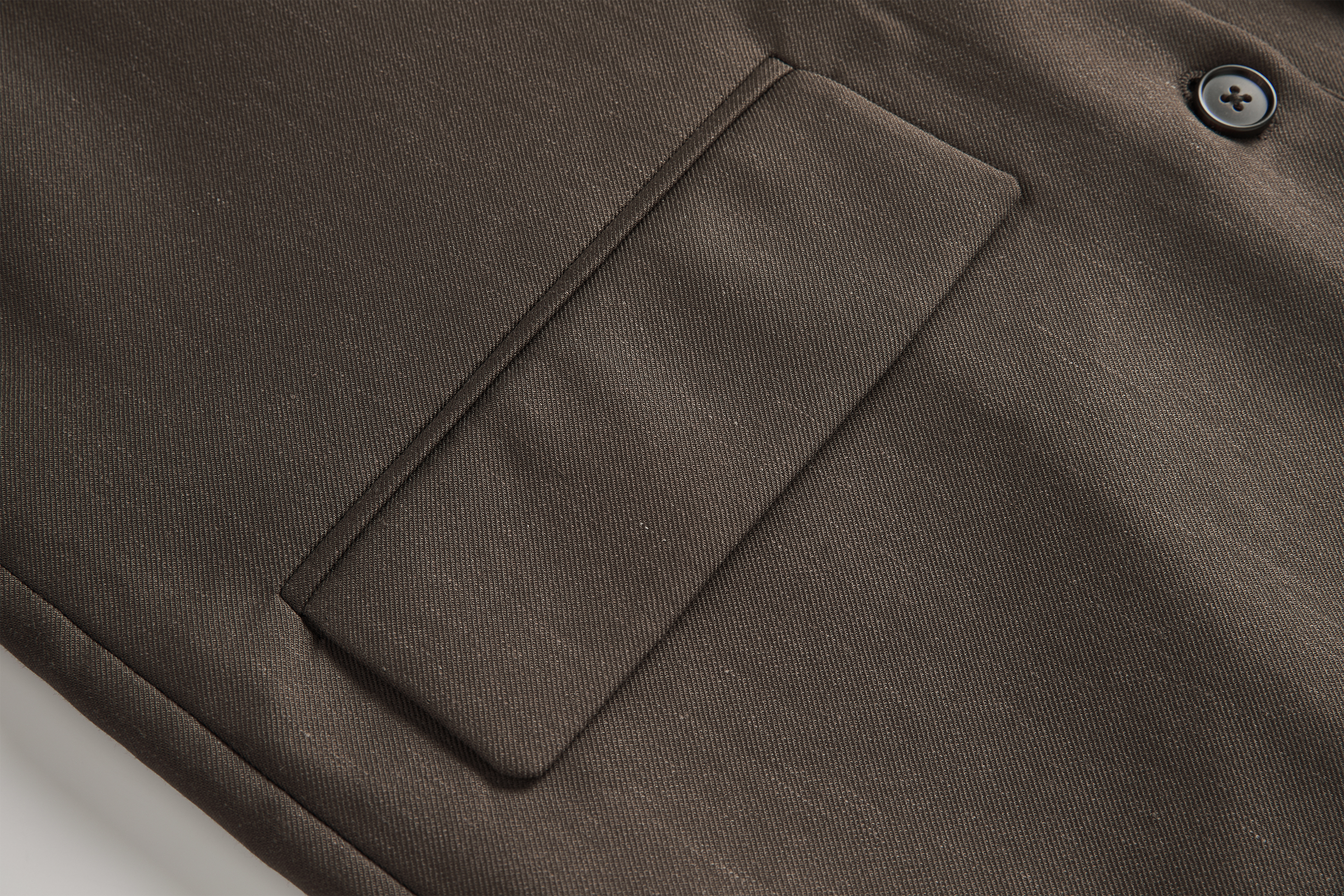 SAME FLOW Linen-Blend Split Hem Draped-Tie Blazer