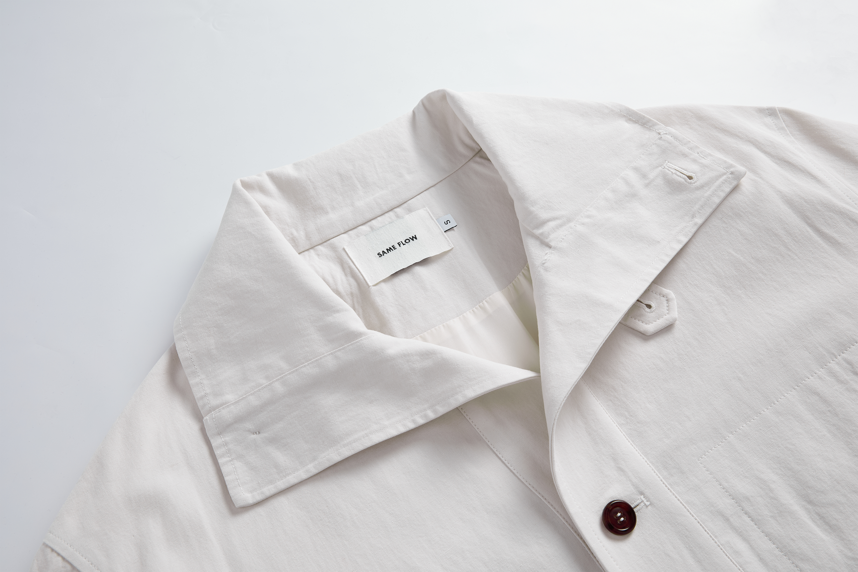 SAME FLOW Stand-Collar Drawstring-Waist Jacket