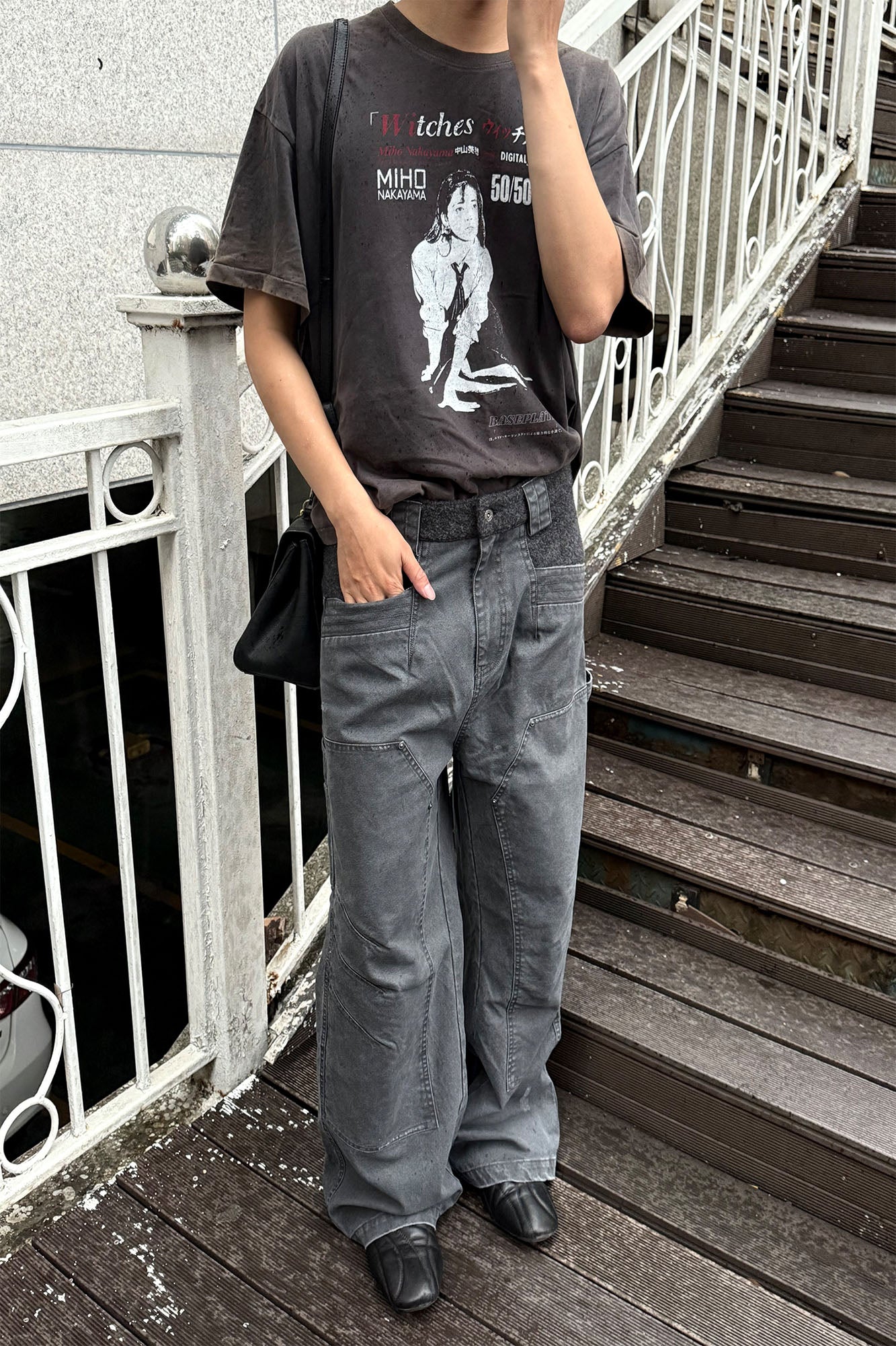 ESAIAS Claw Washed Panel Straight-Leg Pants, premium urban and streetwear designers apparel on PROJECTISR.com, ESAIAS
