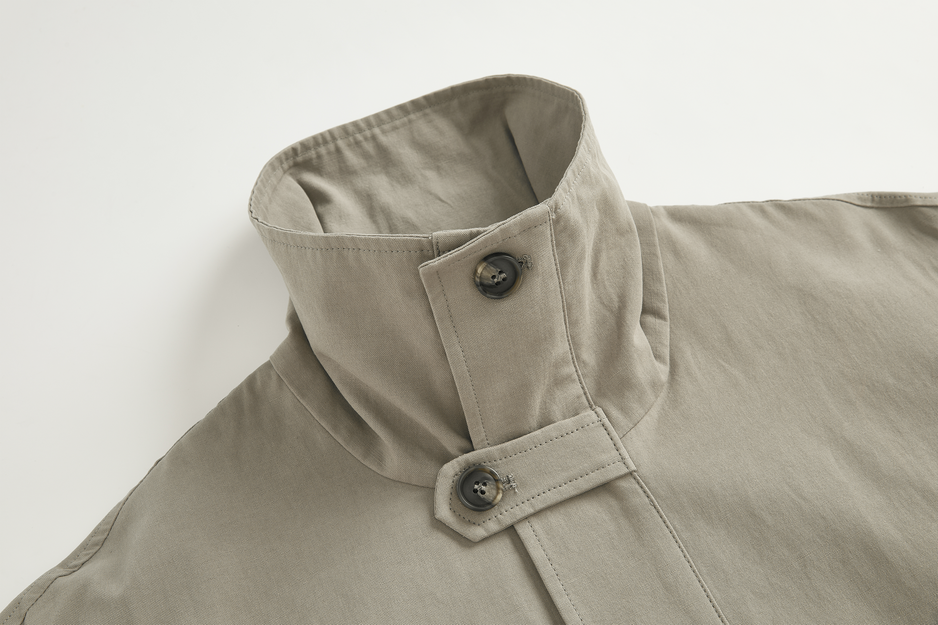 SAME FLOW Stand-Collar Drawstring-Waist Jacket