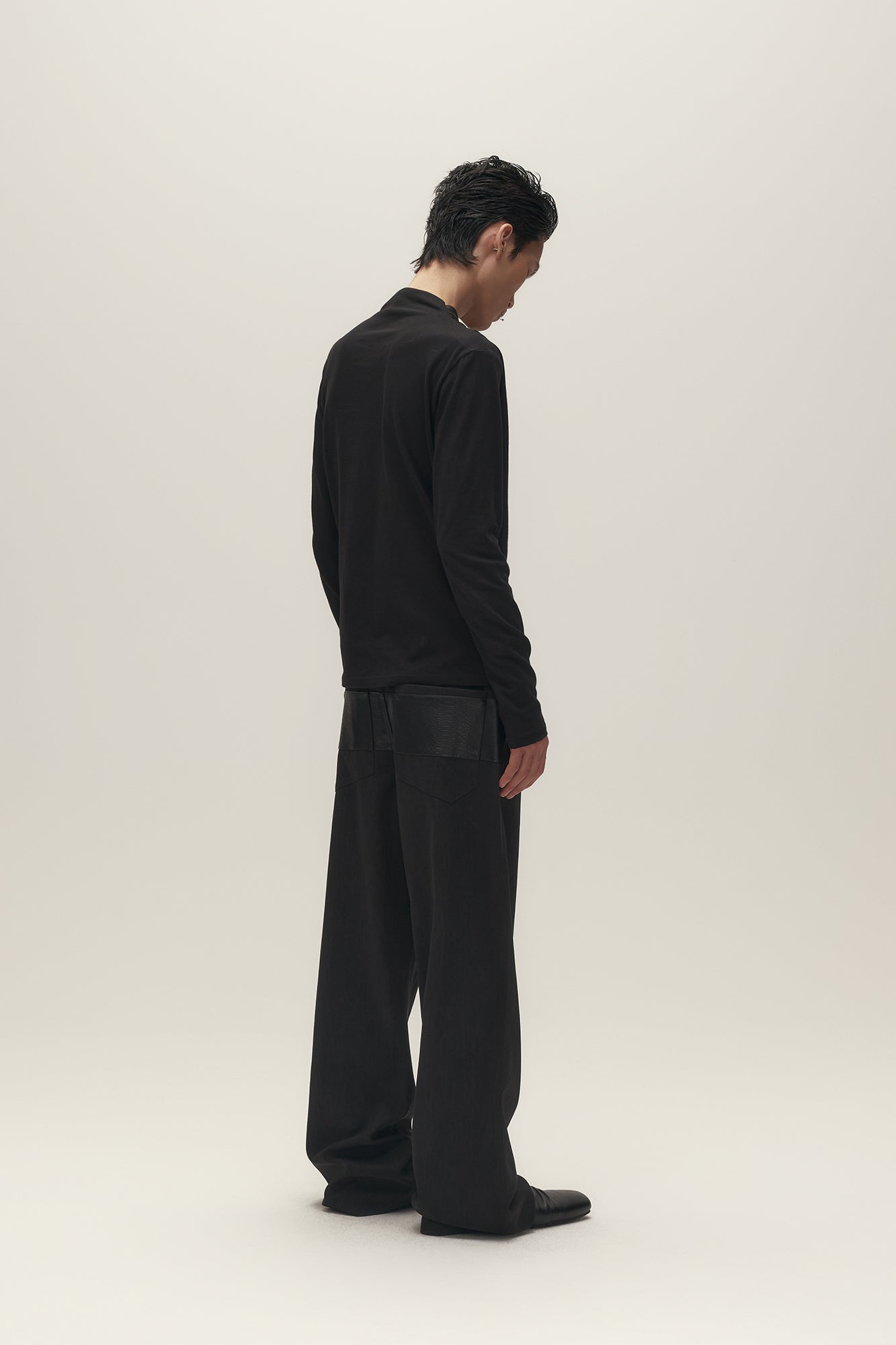 SAVAGEGROWTHWORLD Asymmetrical Drape Long Sleeve Tee, premium urban and streetwear designers apparel on PROJECTISR.com, SAVAGEGROWTHWORLD