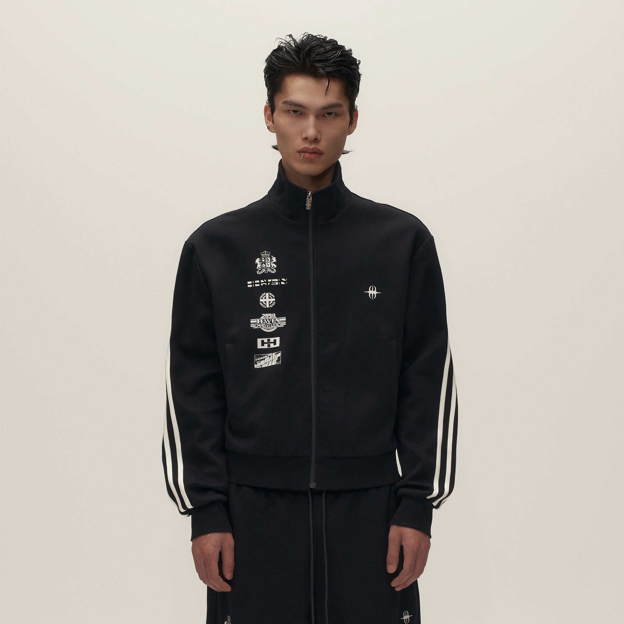 SAVAGEGROWTHWORLD Side Striped Graphic Track Jacket, premium urban and streetwear designers apparel on PROJECTISR.com, SAVAGEGROWTHWORLD