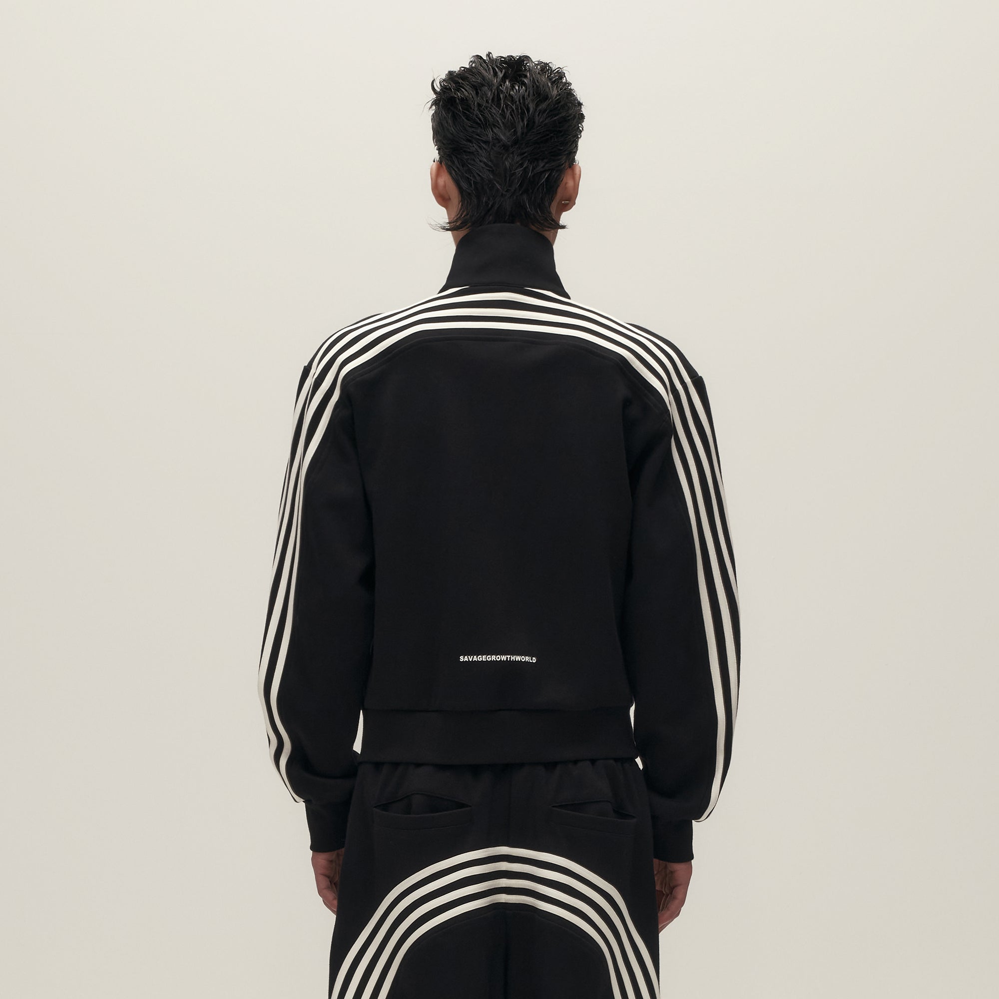 SAVAGEGROWTHWORLD Side Striped Graphic Track Jacket, premium urban and streetwear designers apparel on PROJECTISR.com, SAVAGEGROWTHWORLD