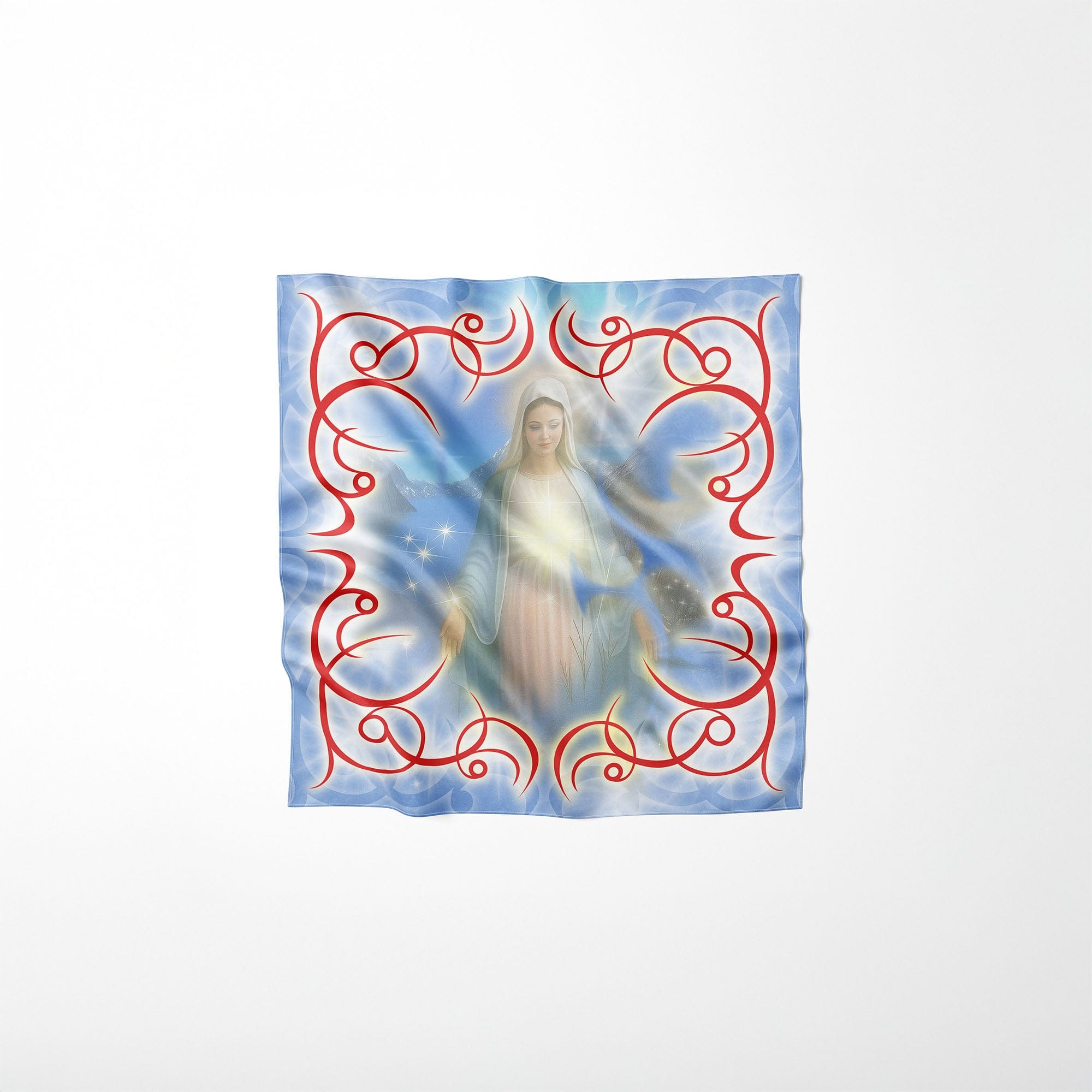 DND4DES Virgin Mary Graphic Thorn Border Bandana, premium urban and streetwear designers apparel on PROJECTISR.com, DND4DES