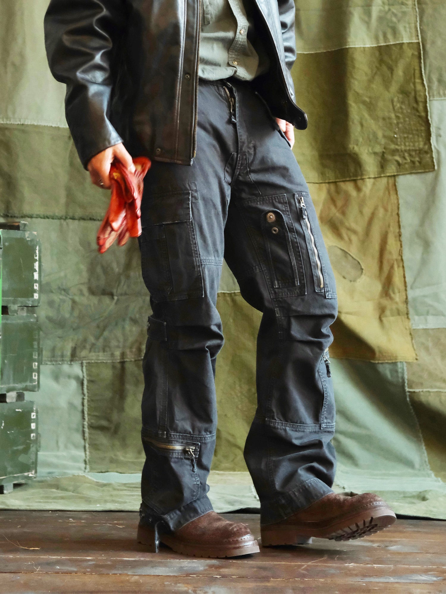 NEIGBORL Washed Multi-Pocket Cargo Pants, premium urban and streetwear designers apparel on PROJECTISR.com, NEIGBORL