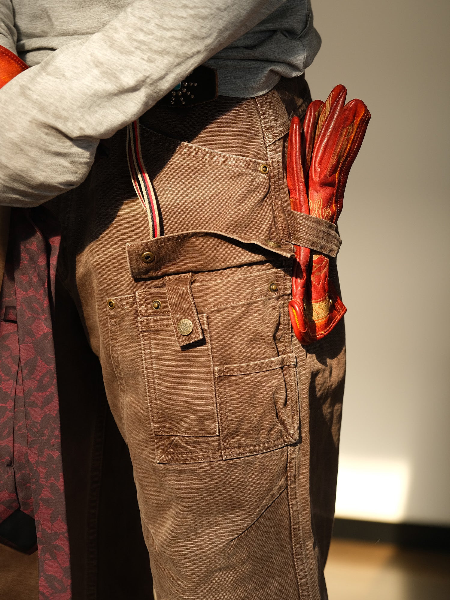 NEIGBORL Washed Multi-Pocket Straight-Leg Cargo Pants, premium urban and streetwear designers apparel on PROJECTISR.com, NEIGBORL