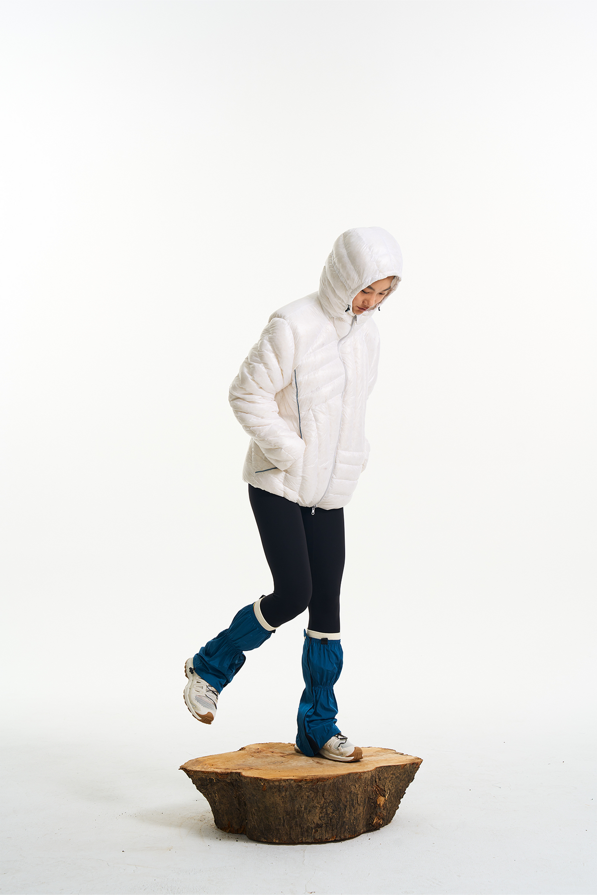 HALCYON Splash-Proof Ribbed Hooded Down Jacket, premium urban and streetwear designers apparel on PROJECTISR.com, HALCYON