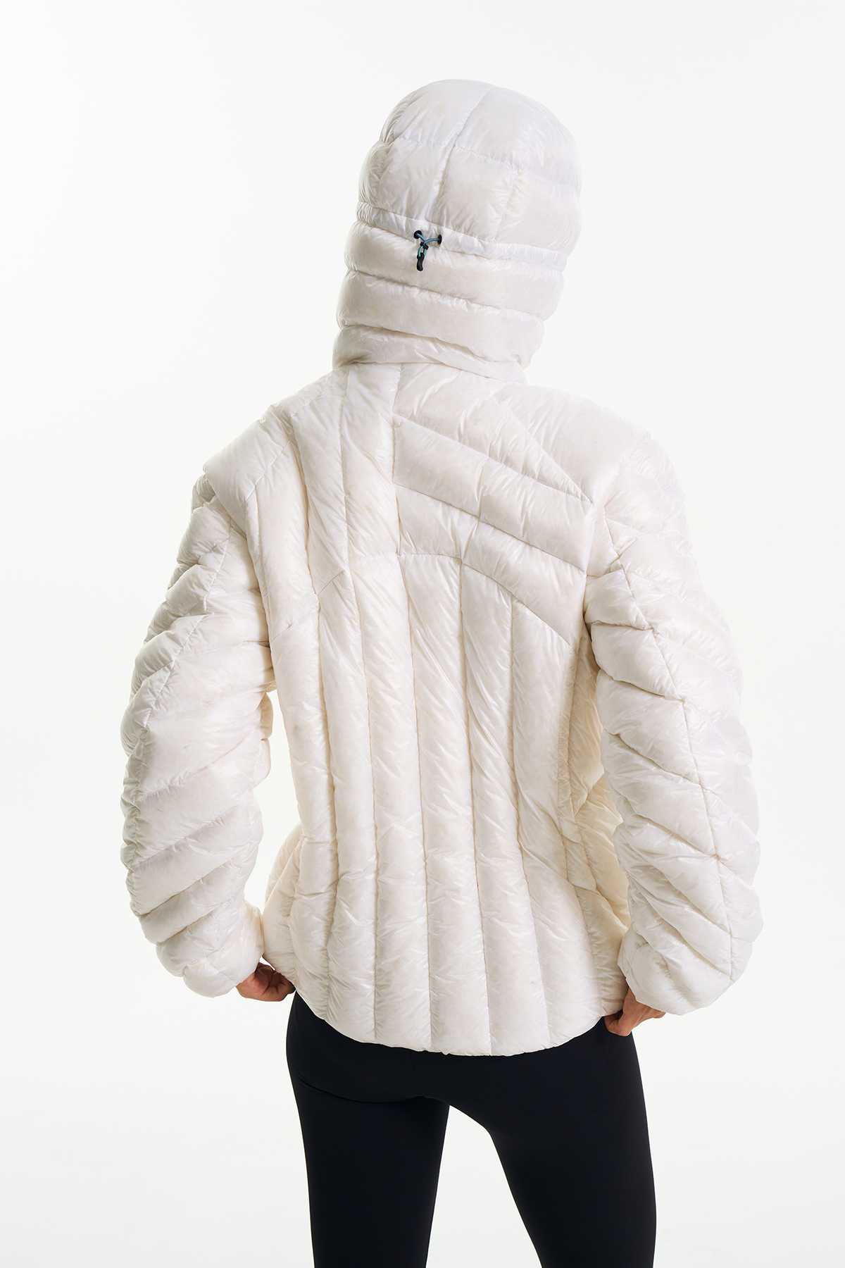 HALCYON Splash-Proof Ribbed Hooded Down Jacket, premium urban and streetwear designers apparel on PROJECTISR.com, HALCYON