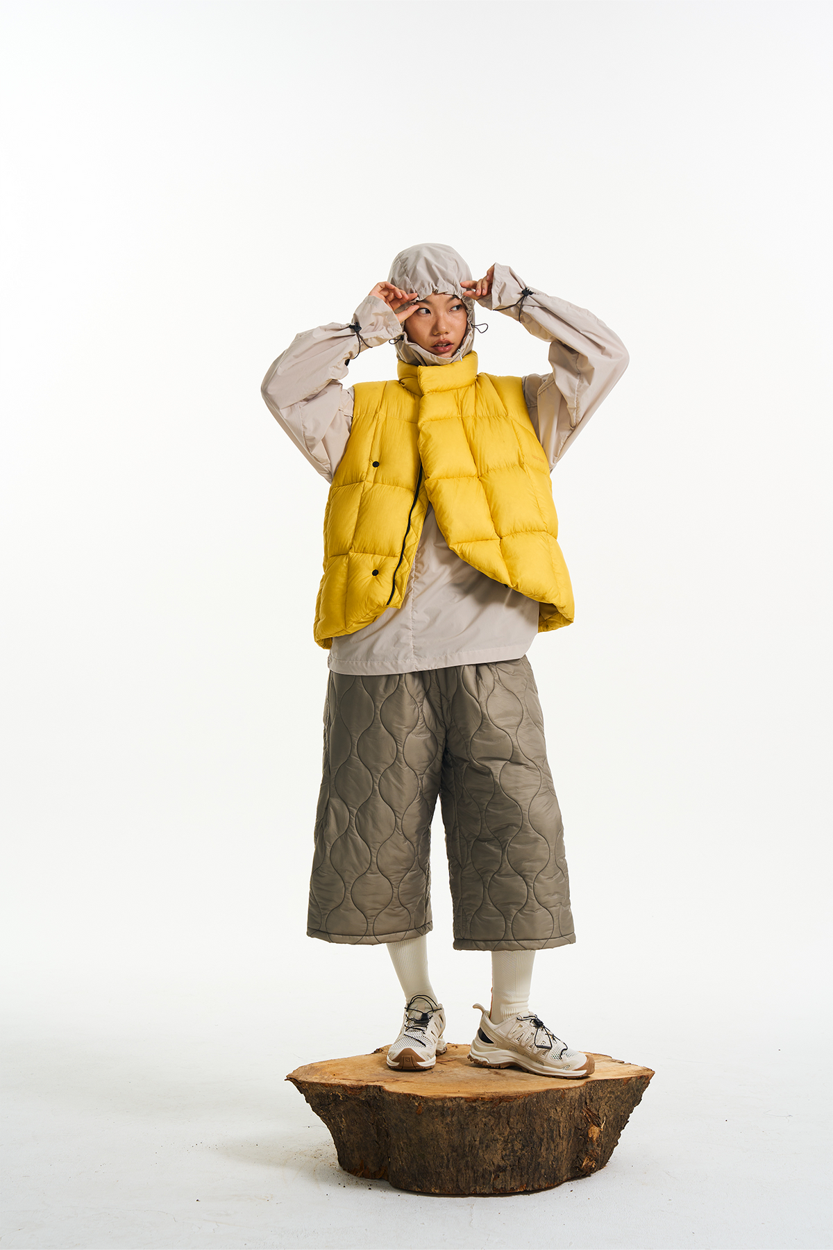 HALCYON Outdoor Stand-Collar Down Vest, premium urban and streetwear designers apparel on PROJECTISR.com, HALCYON