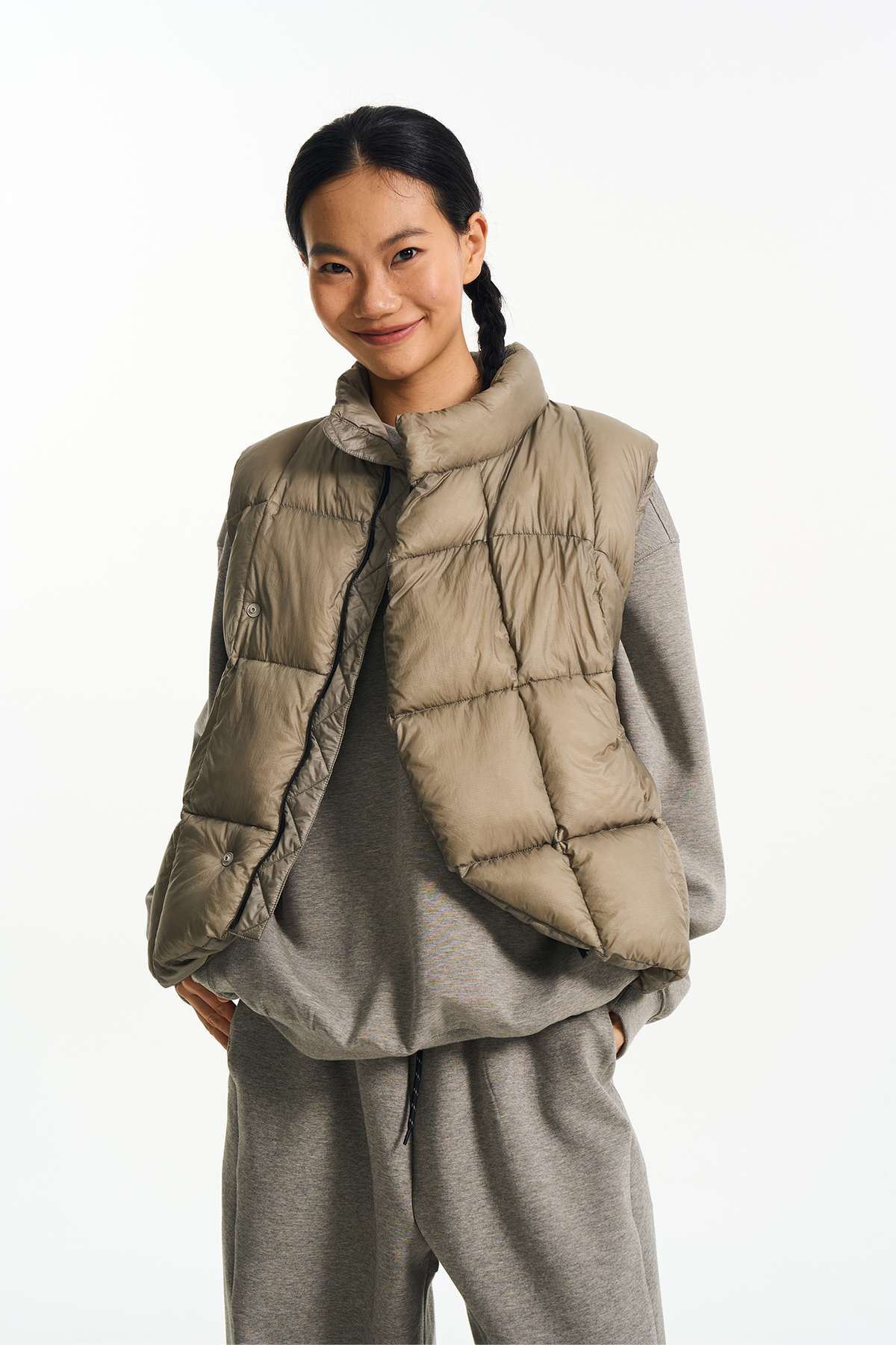 HALCYON Outdoor Stand-Collar Down Vest, premium urban and streetwear designers apparel on PROJECTISR.com, HALCYON