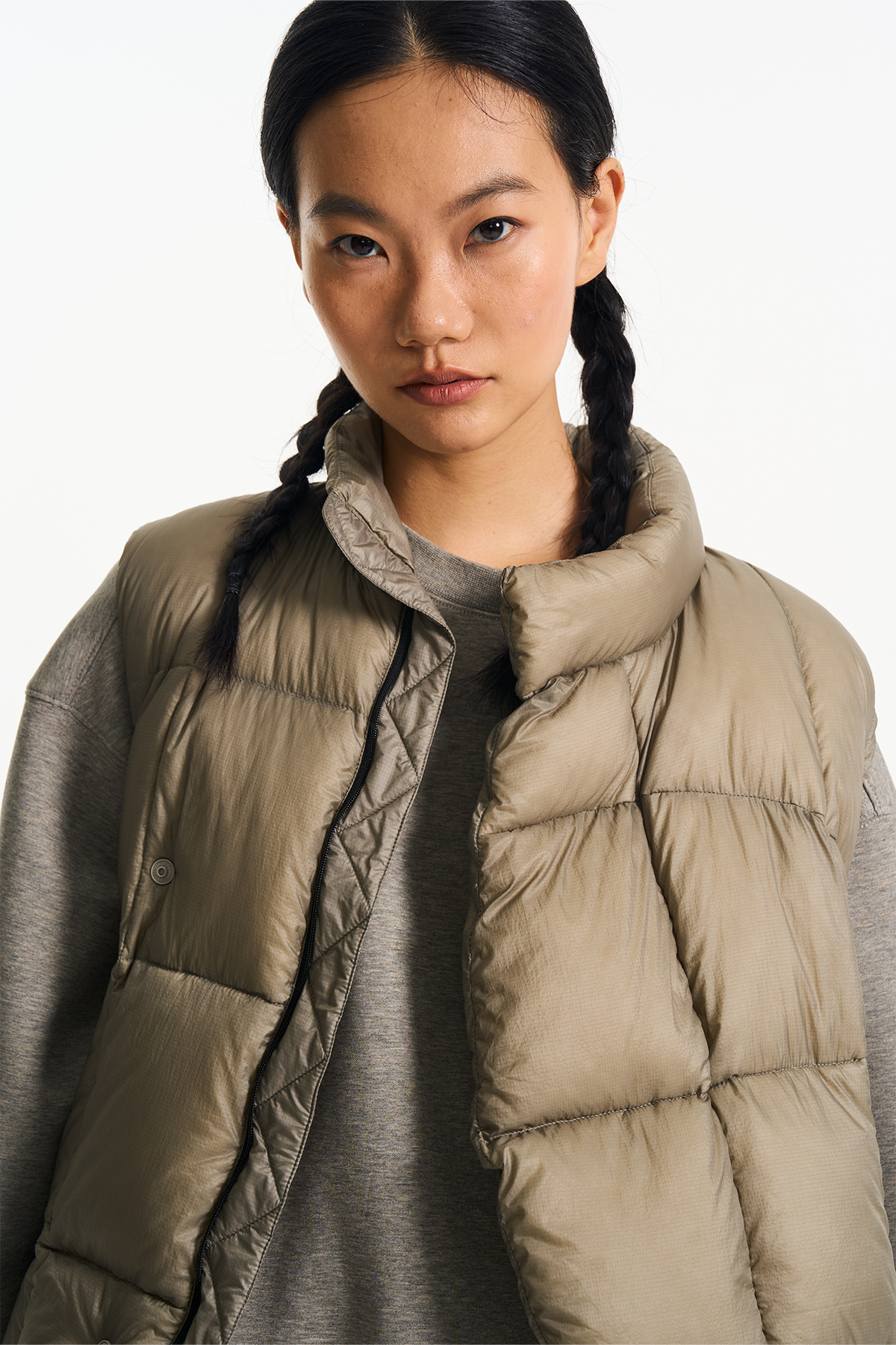 HALCYON Outdoor Stand-Collar Down Vest, premium urban and streetwear designers apparel on PROJECTISR.com, HALCYON