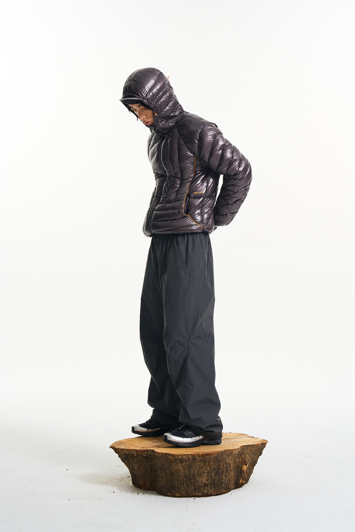HALCYON Splash-Proof Ribbed Hooded Down Jacket, premium urban and streetwear designers apparel on PROJECTISR.com, HALCYON