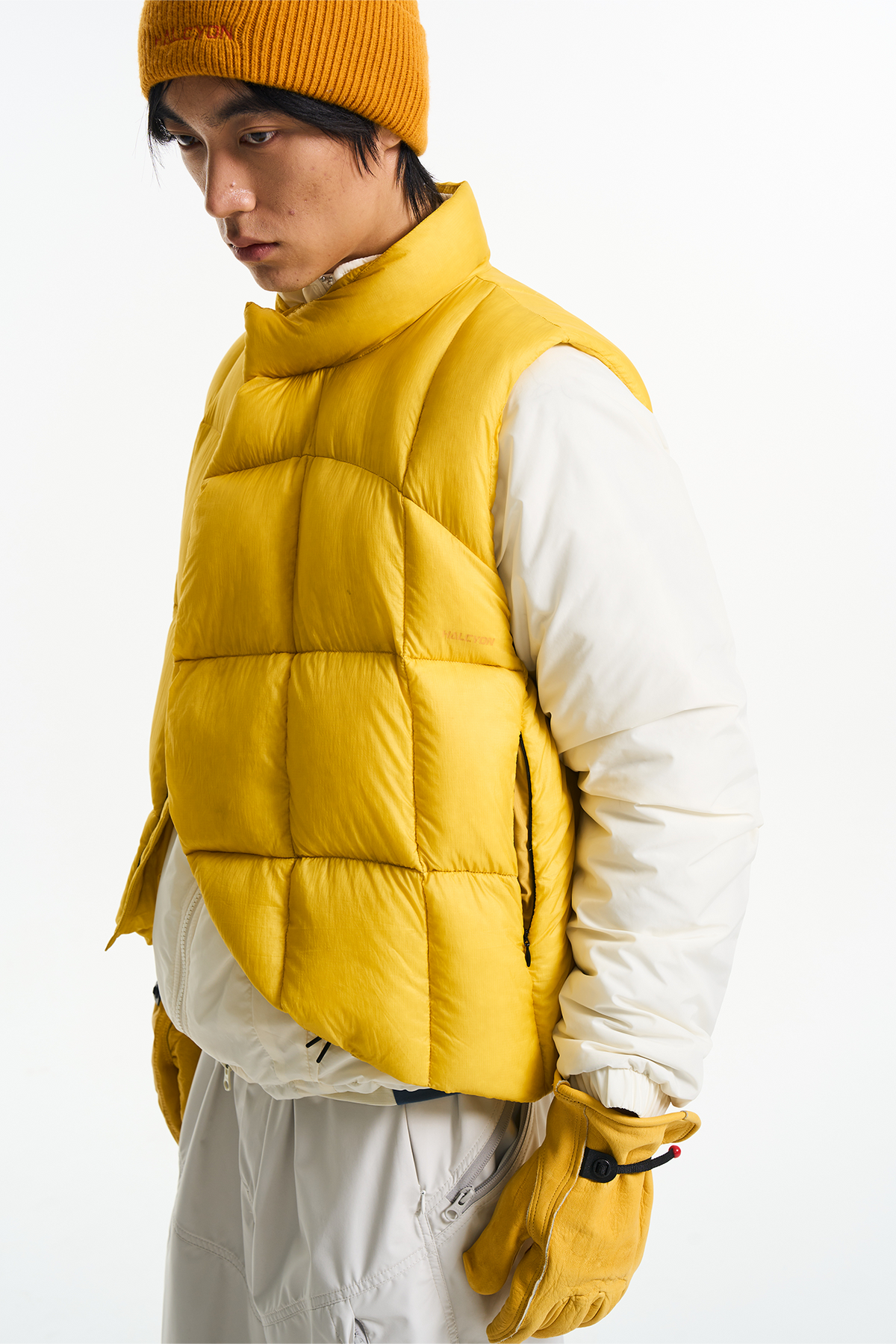 HALCYON Outdoor Stand-Collar Down Vest, premium urban and streetwear designers apparel on PROJECTISR.com, HALCYON