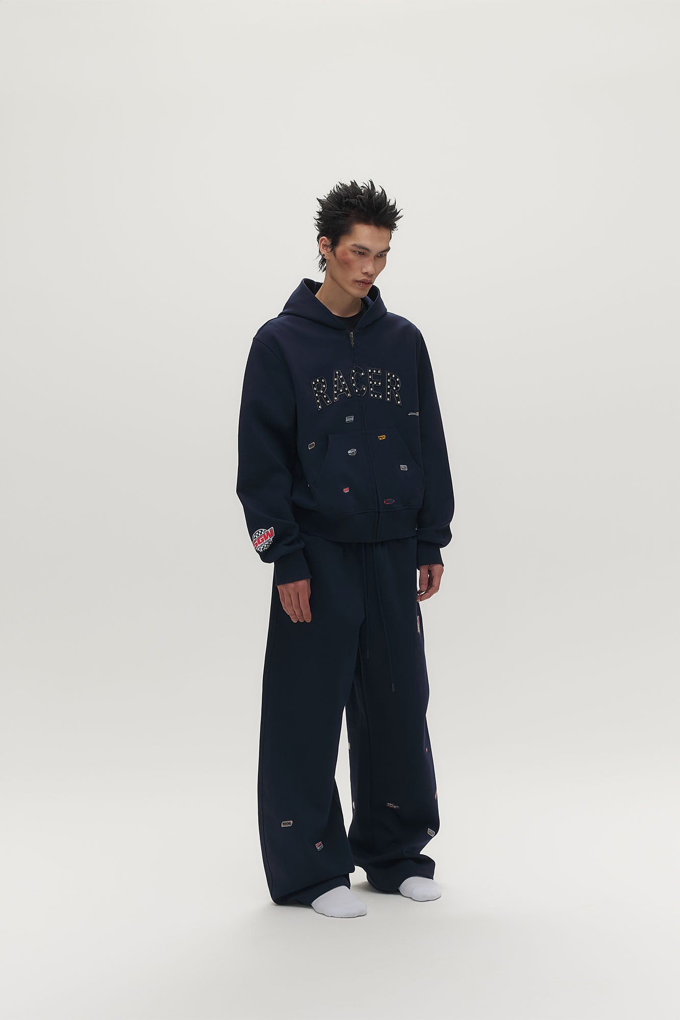 SAVAGEGROWTHWORLD Whimsical Stickers Drawstring Sweatpants