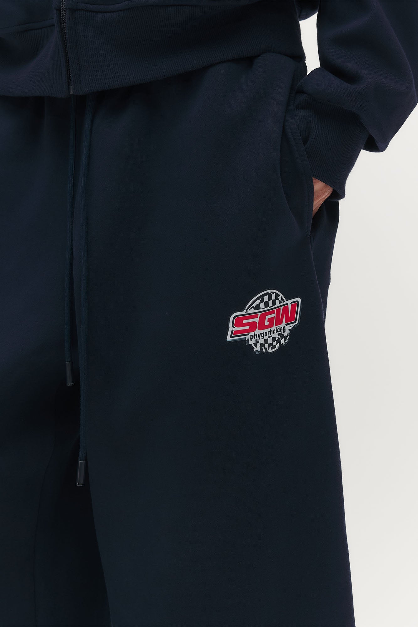 SAVAGEGROWTHWORLD Whimsical Stickers Drawstring Sweatpants