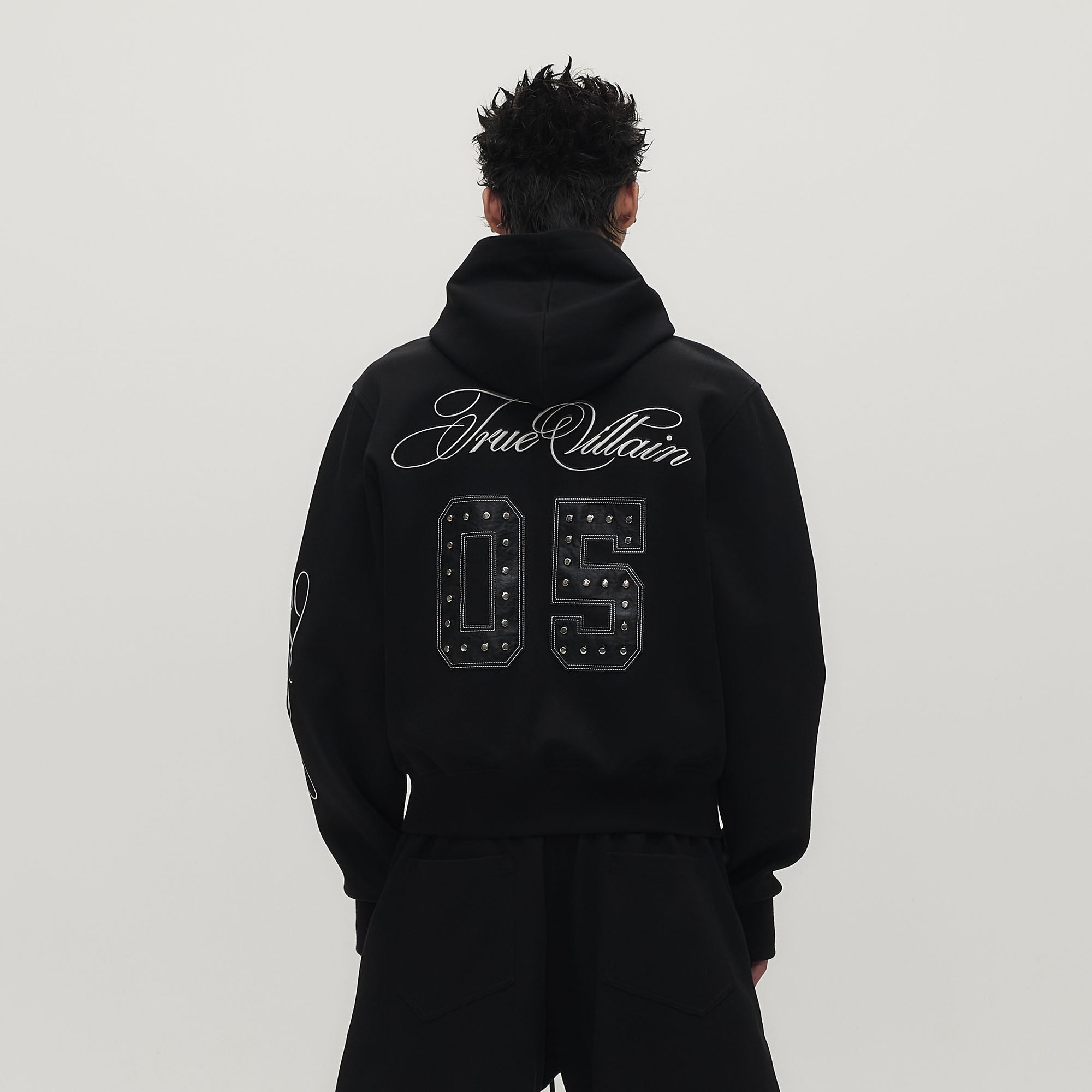 SAVAGEGROWTHWORLD No.05 True Villain Patch Zip-Up Hoodie