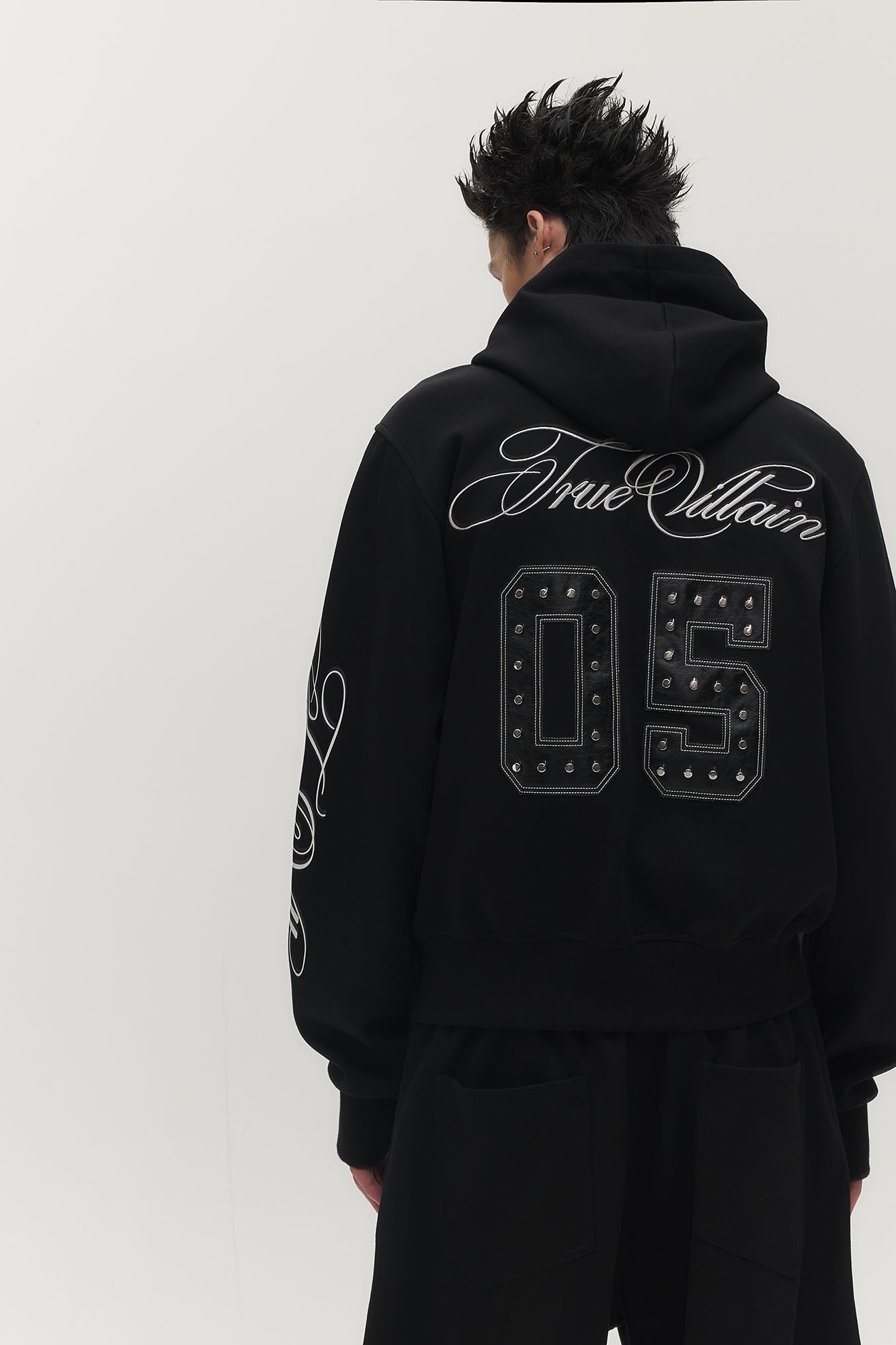 SAVAGEGROWTHWORLD No.05 True Villain Patch Zip-Up Hoodie