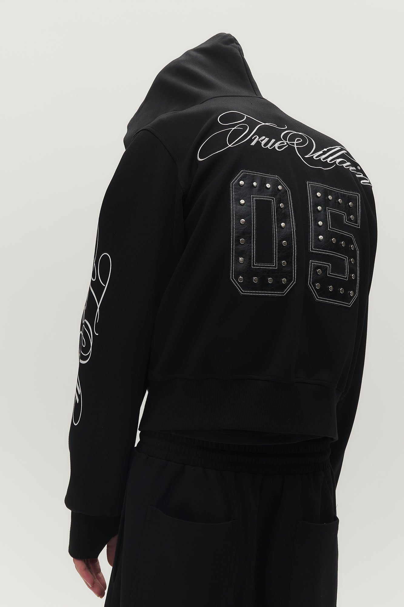 SAVAGEGROWTHWORLD No.05 True Villain Patch Zip-Up Hoodie