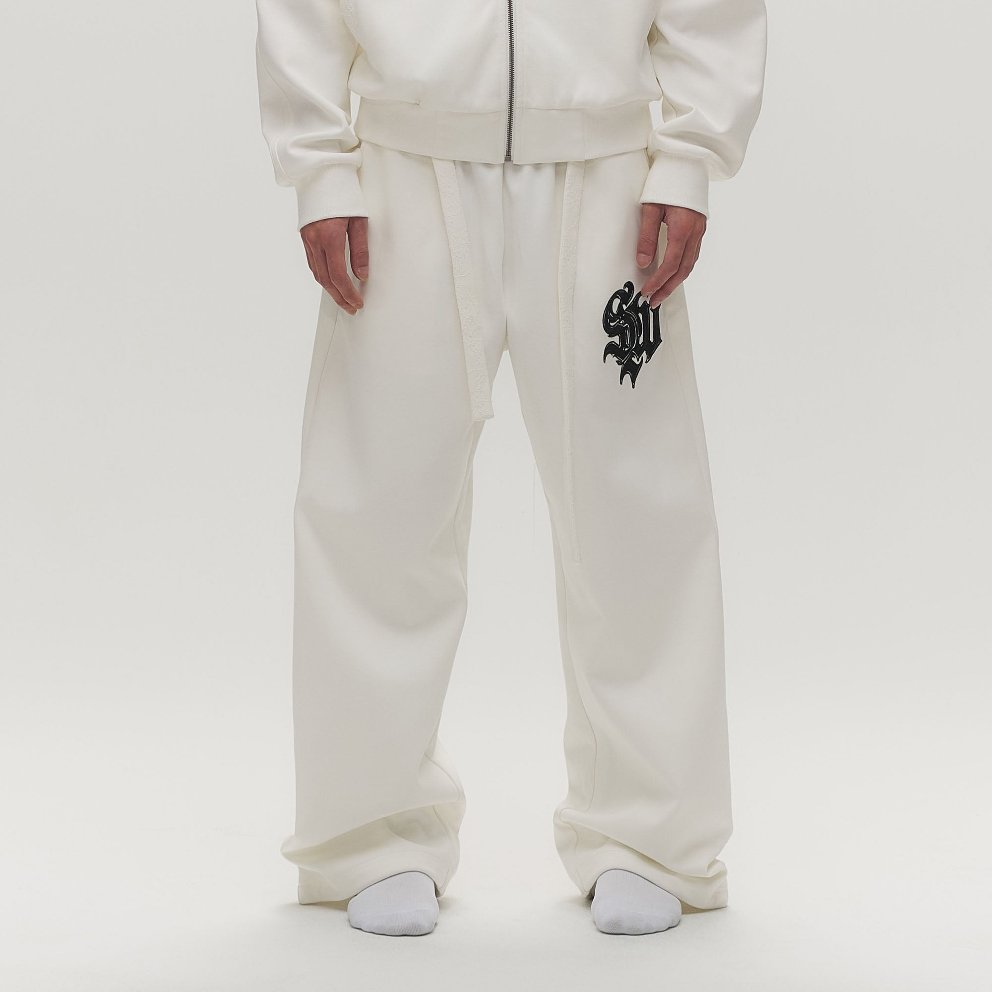 SAVAGEGROWTHWORLD Gothic LOGO Drawstring Sweatpants