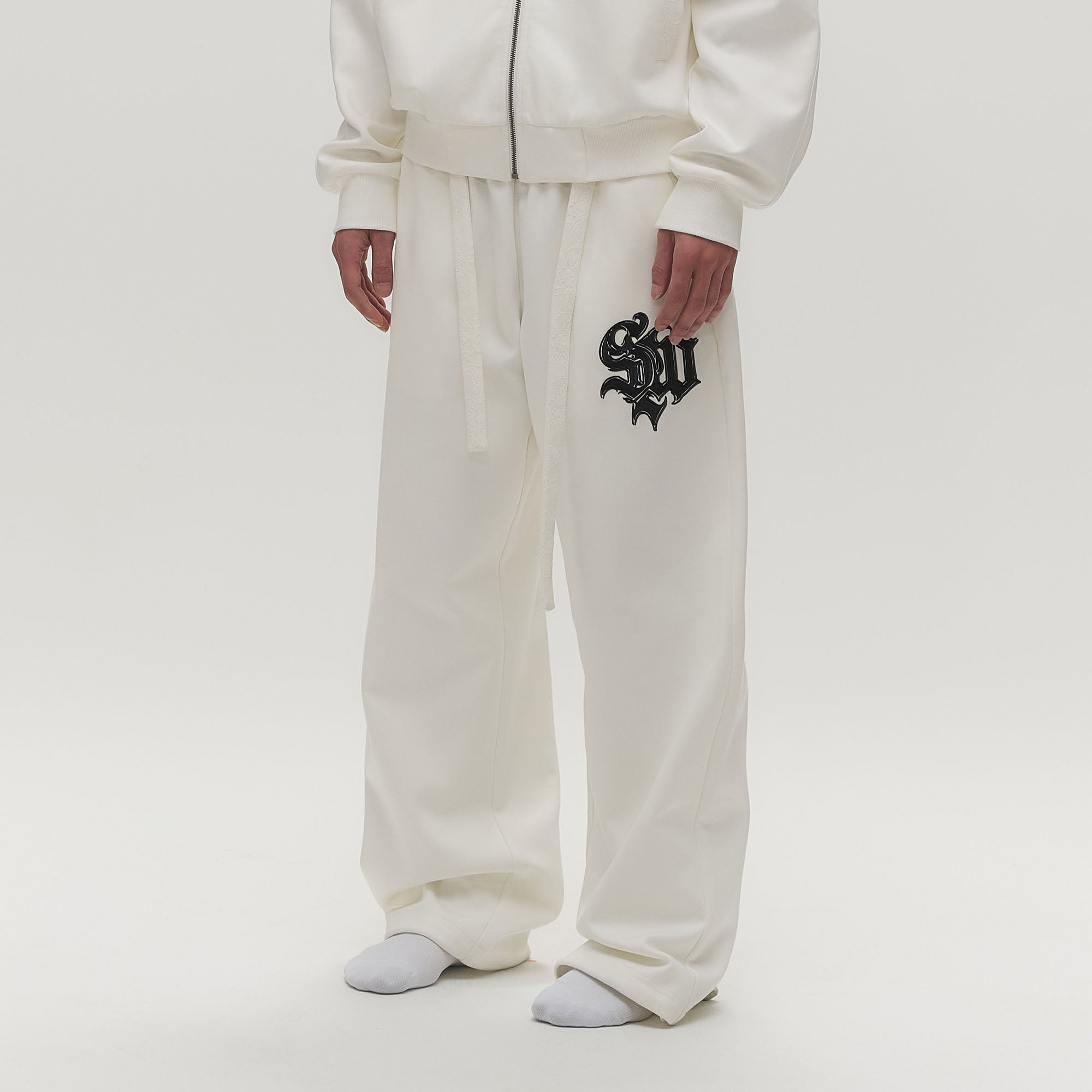 SAVAGEGROWTHWORLD Gothic LOGO Drawstring Sweatpants