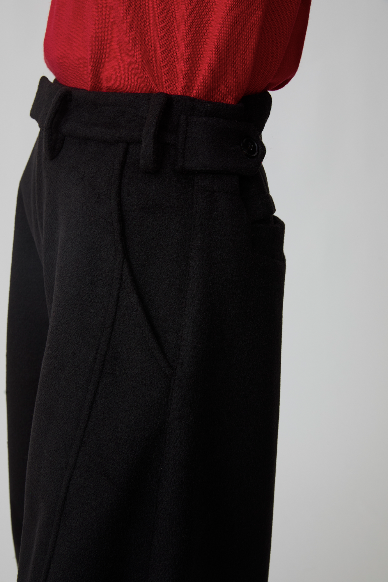 OPICLOTH Essential Wool-Blend Barrel Pants, premium urban and streetwear designers apparel on PROJECTISR.com, OPICLOTH