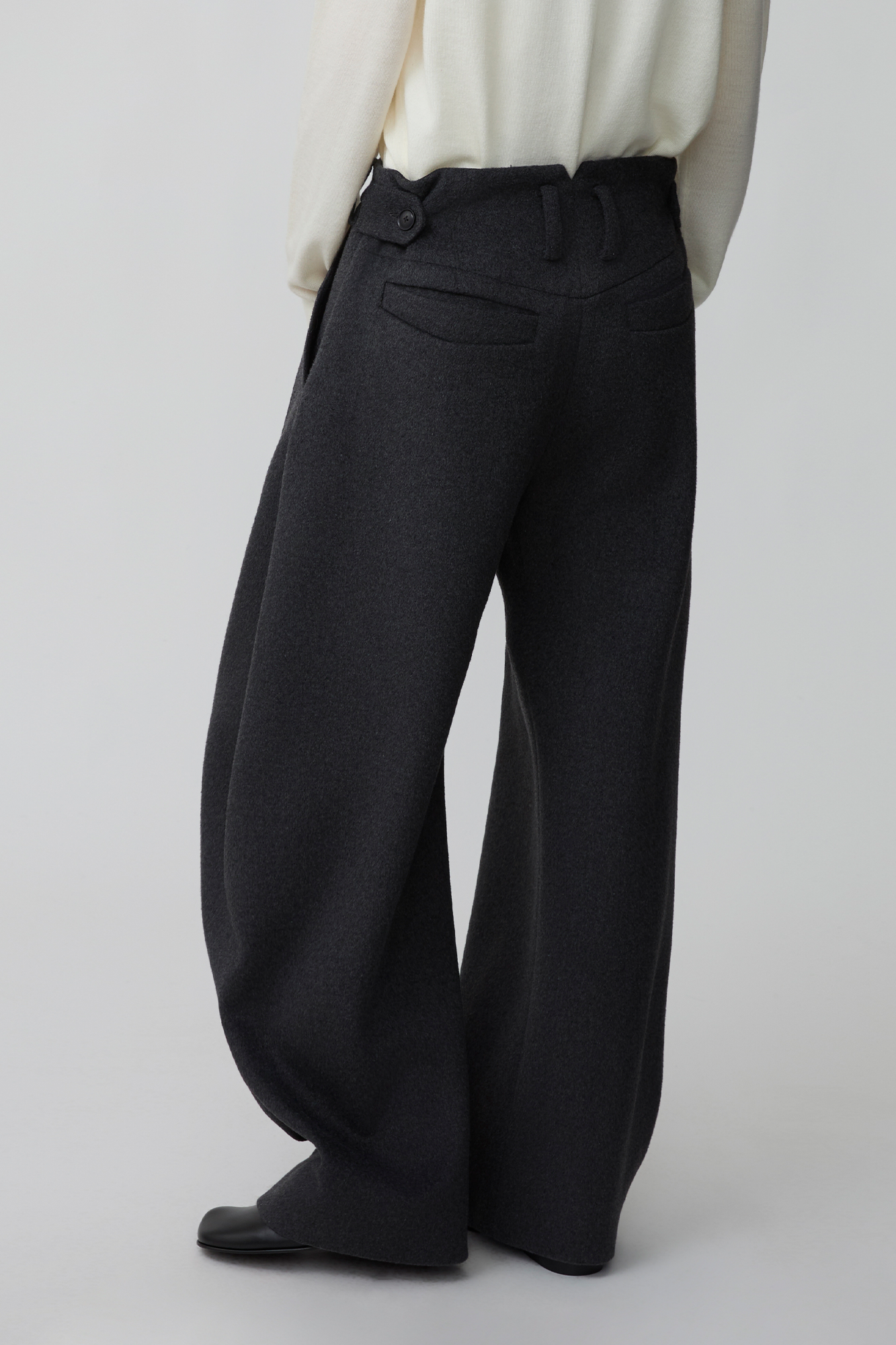 OPICLOTH Essential Wool-Blend Barrel Pants, premium urban and streetwear designers apparel on PROJECTISR.com, OPICLOTH