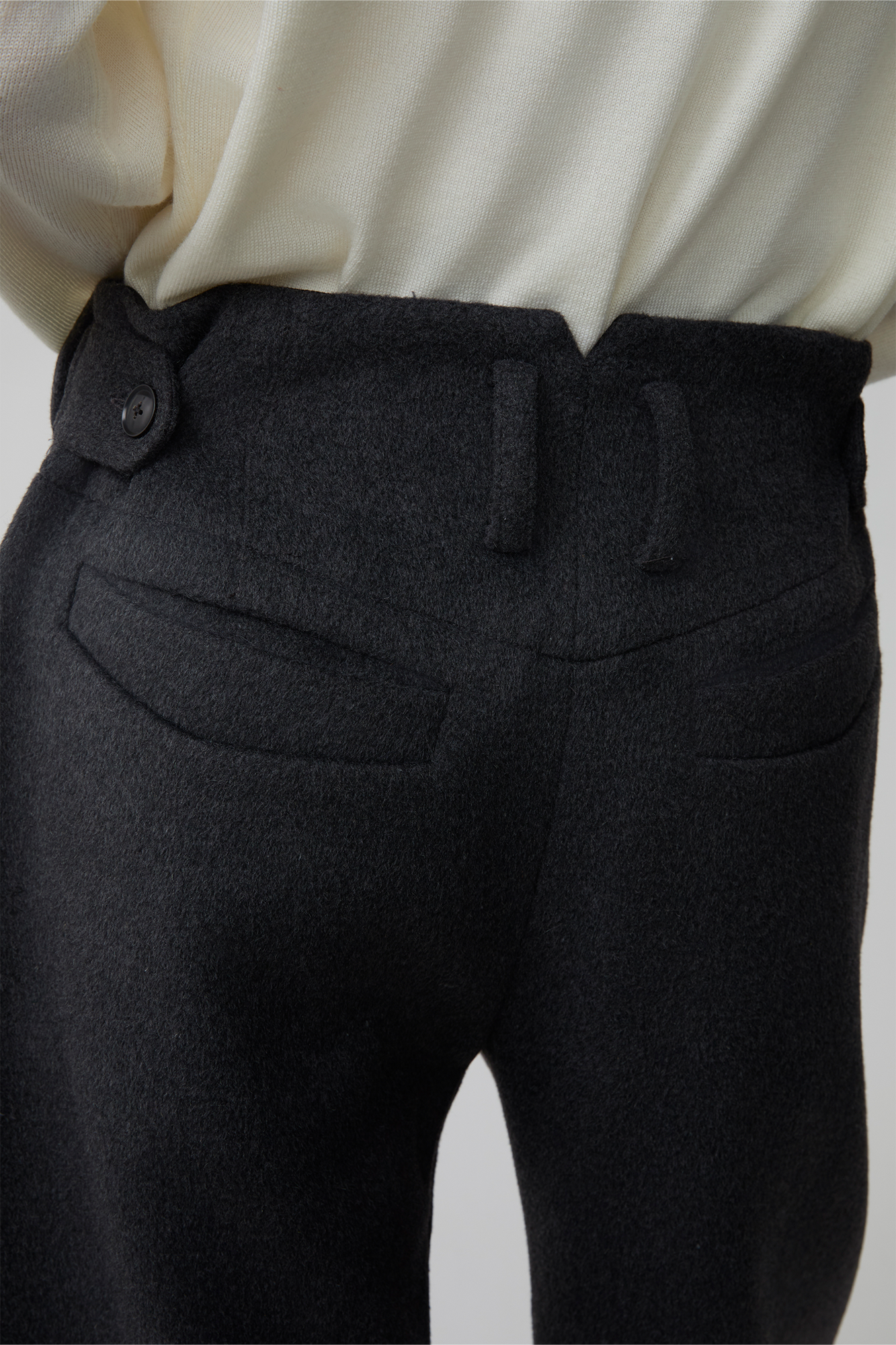 OPICLOTH Essential Wool-Blend Barrel Pants, premium urban and streetwear designers apparel on PROJECTISR.com, OPICLOTH