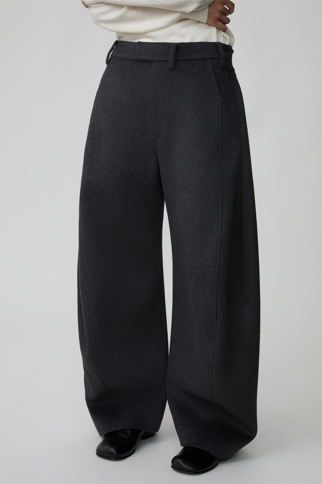 OPICLOTH Essential Wool-Blend Barrel Pants, premium urban and streetwear designers apparel on PROJECTISR.com, OPICLOTH