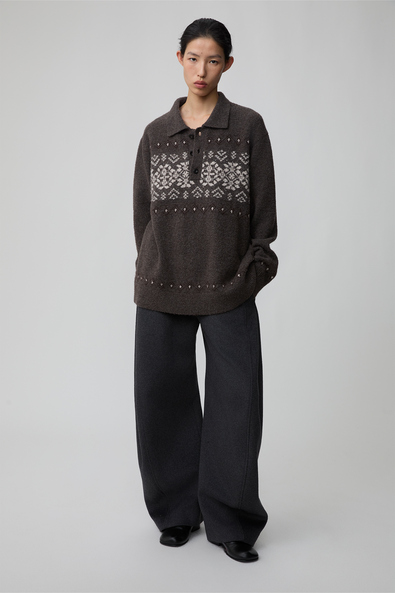 OPICLOTH Essential Wool-Blend Barrel Pants, premium urban and streetwear designers apparel on PROJECTISR.com, OPICLOTH