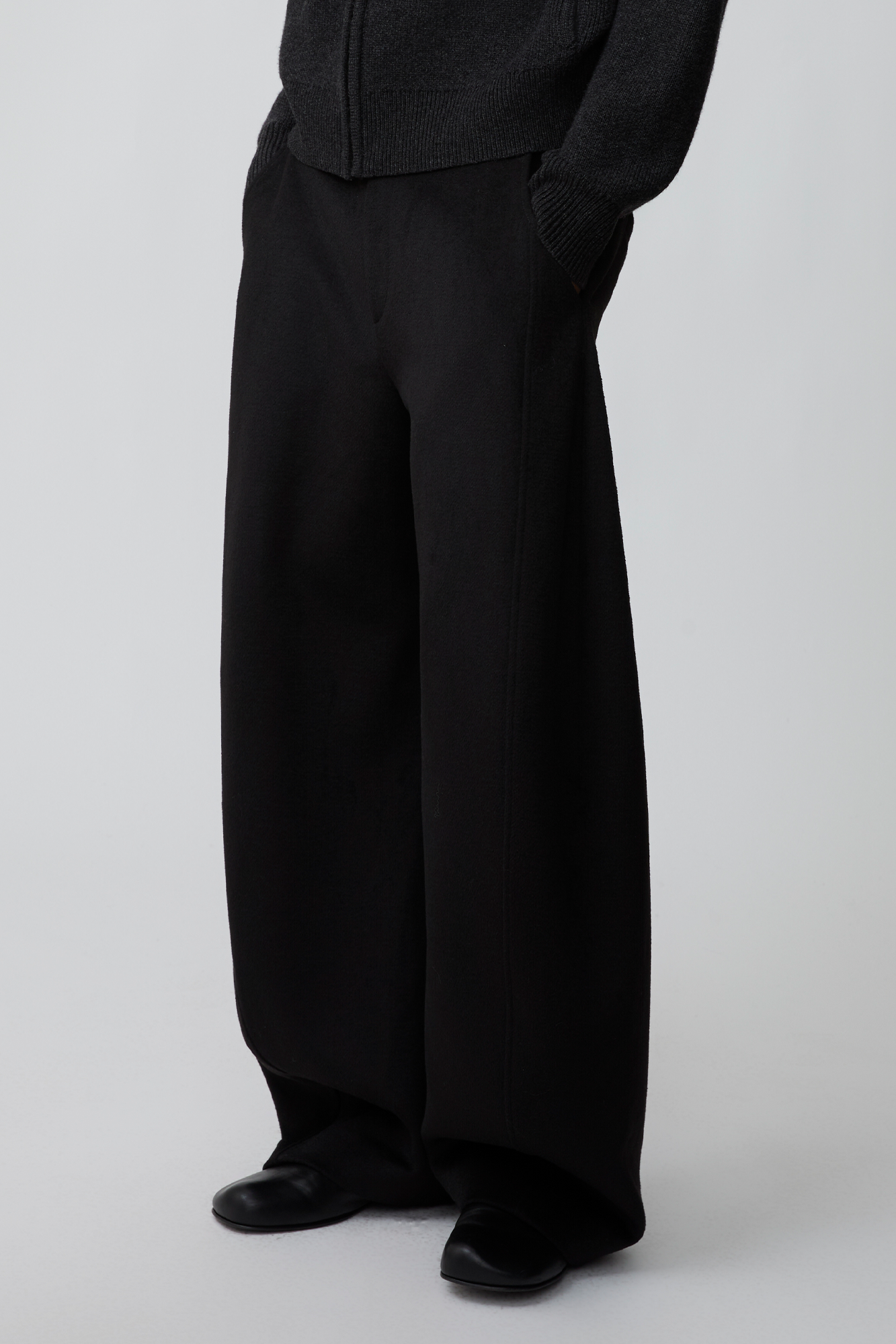 OPICLOTH Essential Wool-Blend Barrel Pants, premium urban and streetwear designers apparel on PROJECTISR.com, OPICLOTH