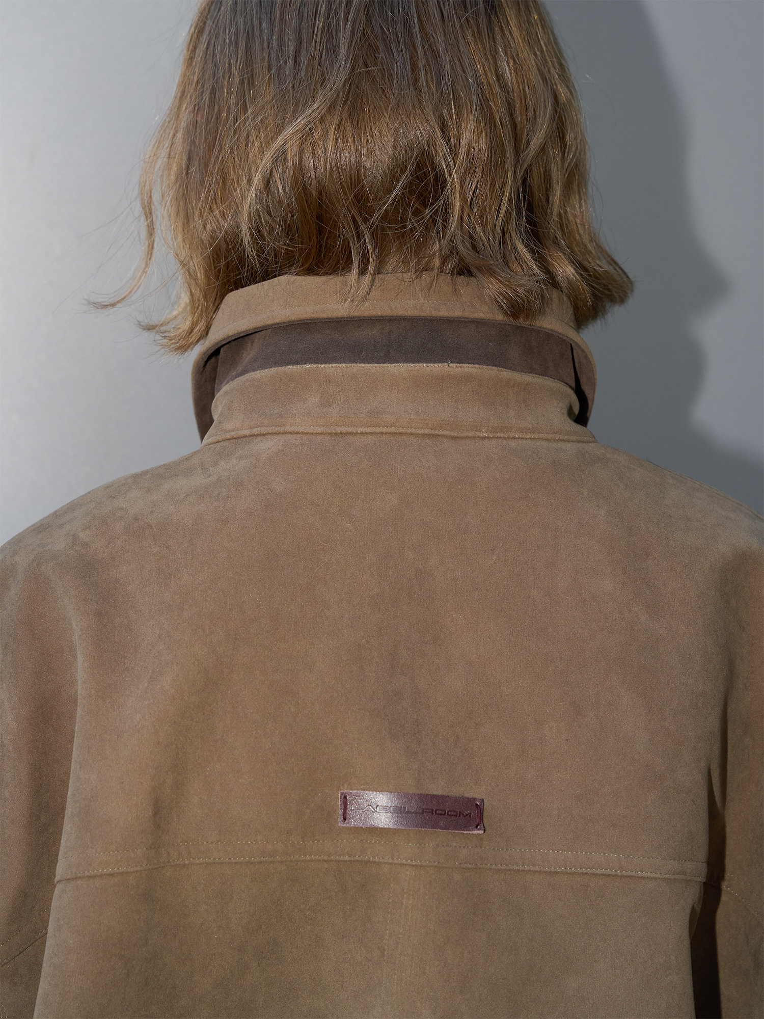 LABELROOM Paneled Faux-Suede Bomber Jacket, premium urban and streetwear designers apparel on PROJECTISR.com, LABELROOM