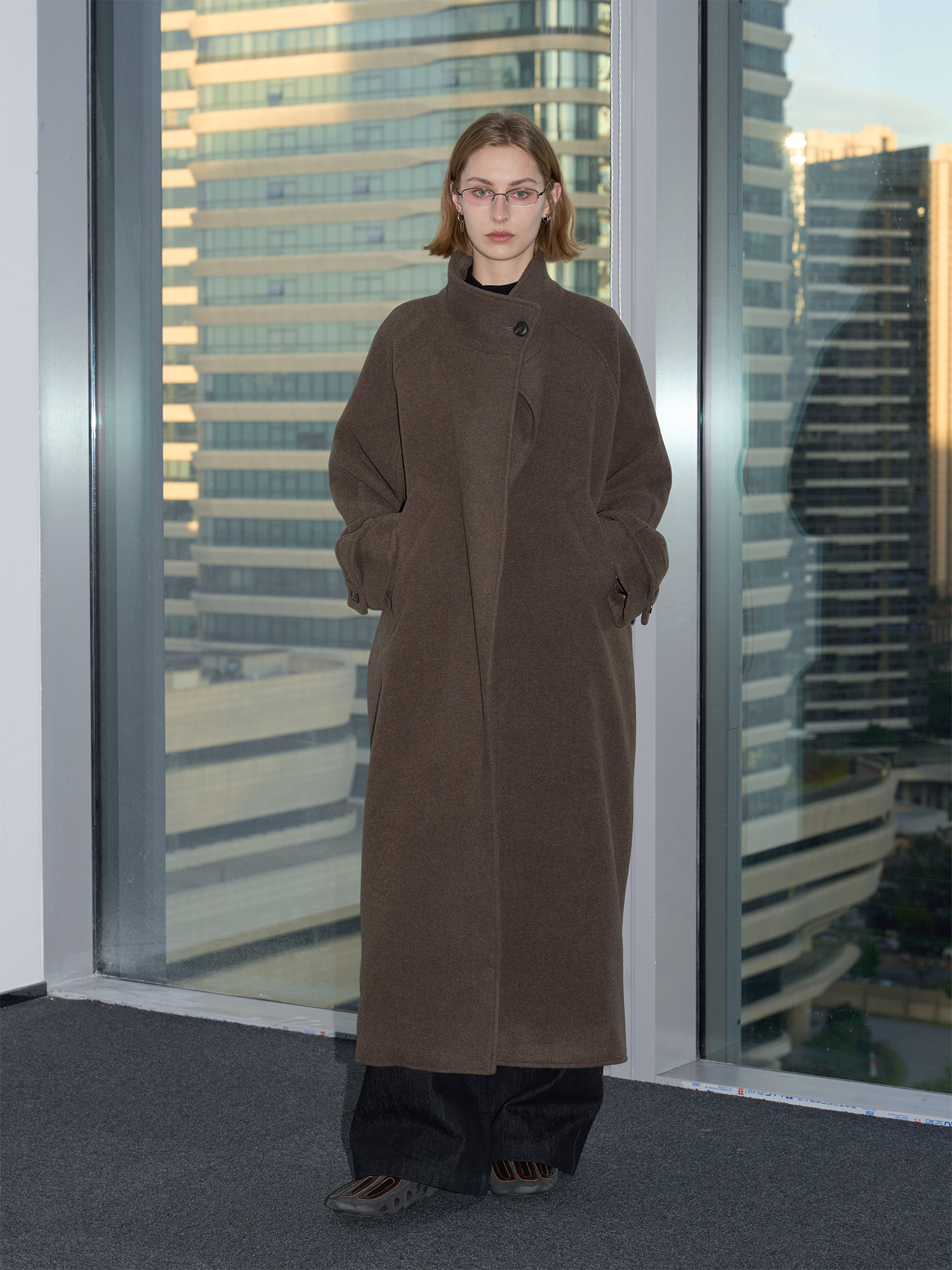 LABELROOM Essential Wool-Blend Funnel Belted Coat, premium urban and streetwear designers apparel on PROJECTISR.com, LABELROOM