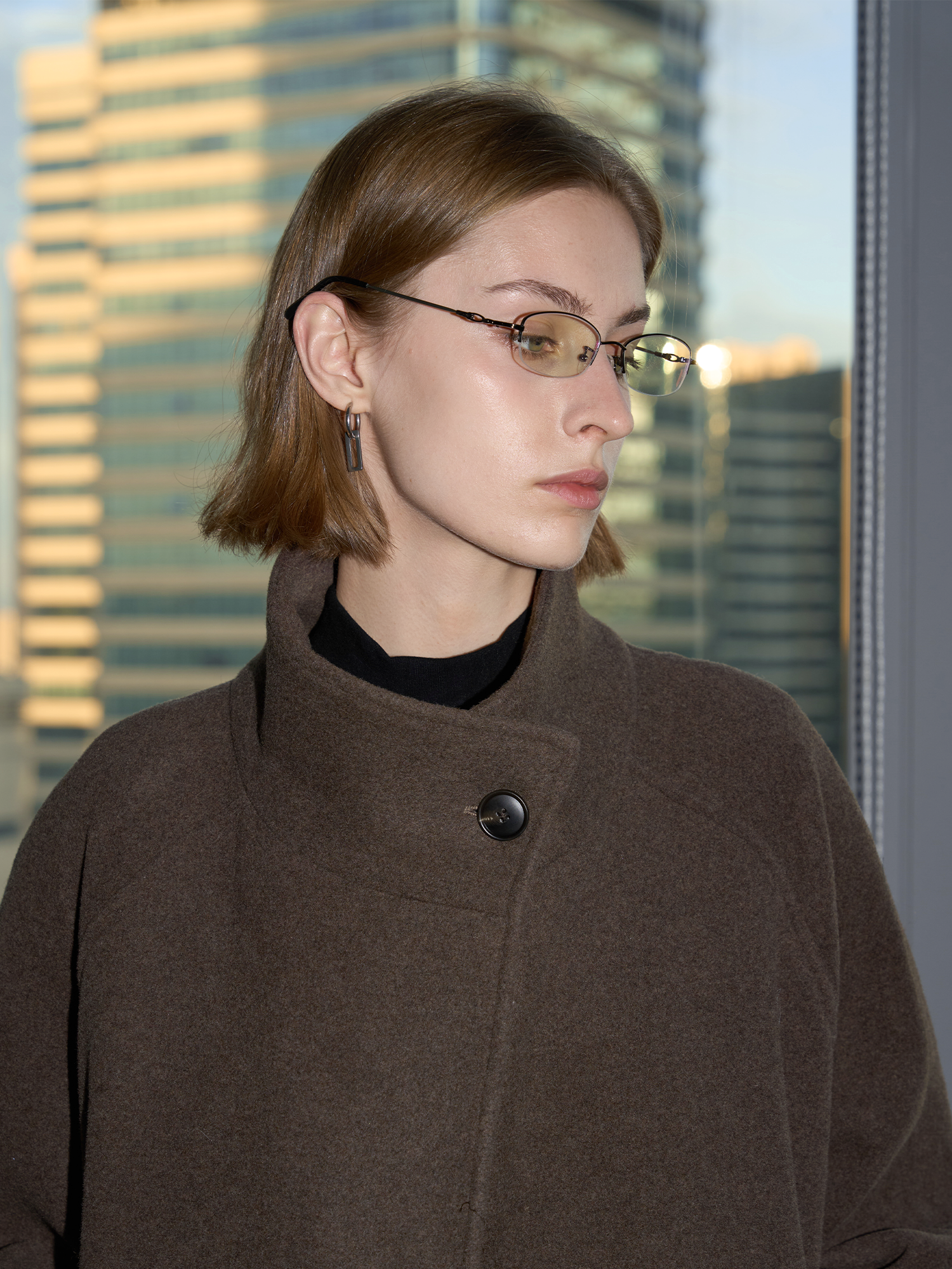 LABELROOM Essential Wool-Blend Funnel Belted Coat, premium urban and streetwear designers apparel on PROJECTISR.com, LABELROOM